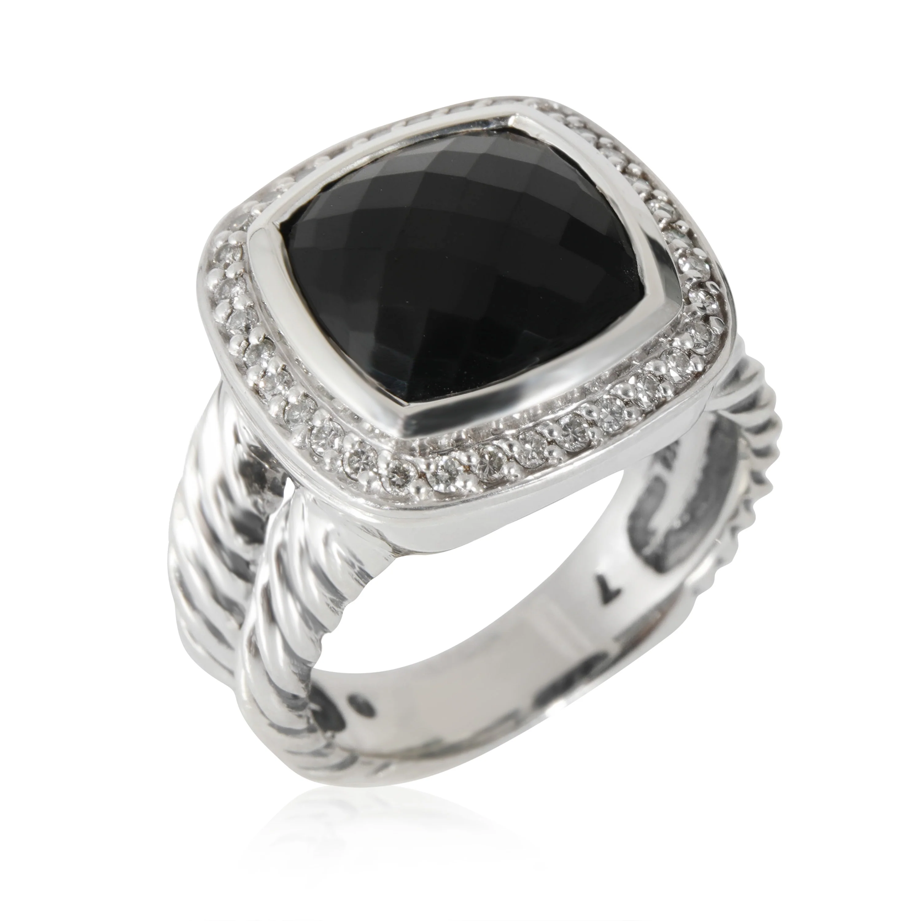 David Yurman Albion Onyx Ring in Sterling Silver Black 0.2 CTW - Image 3