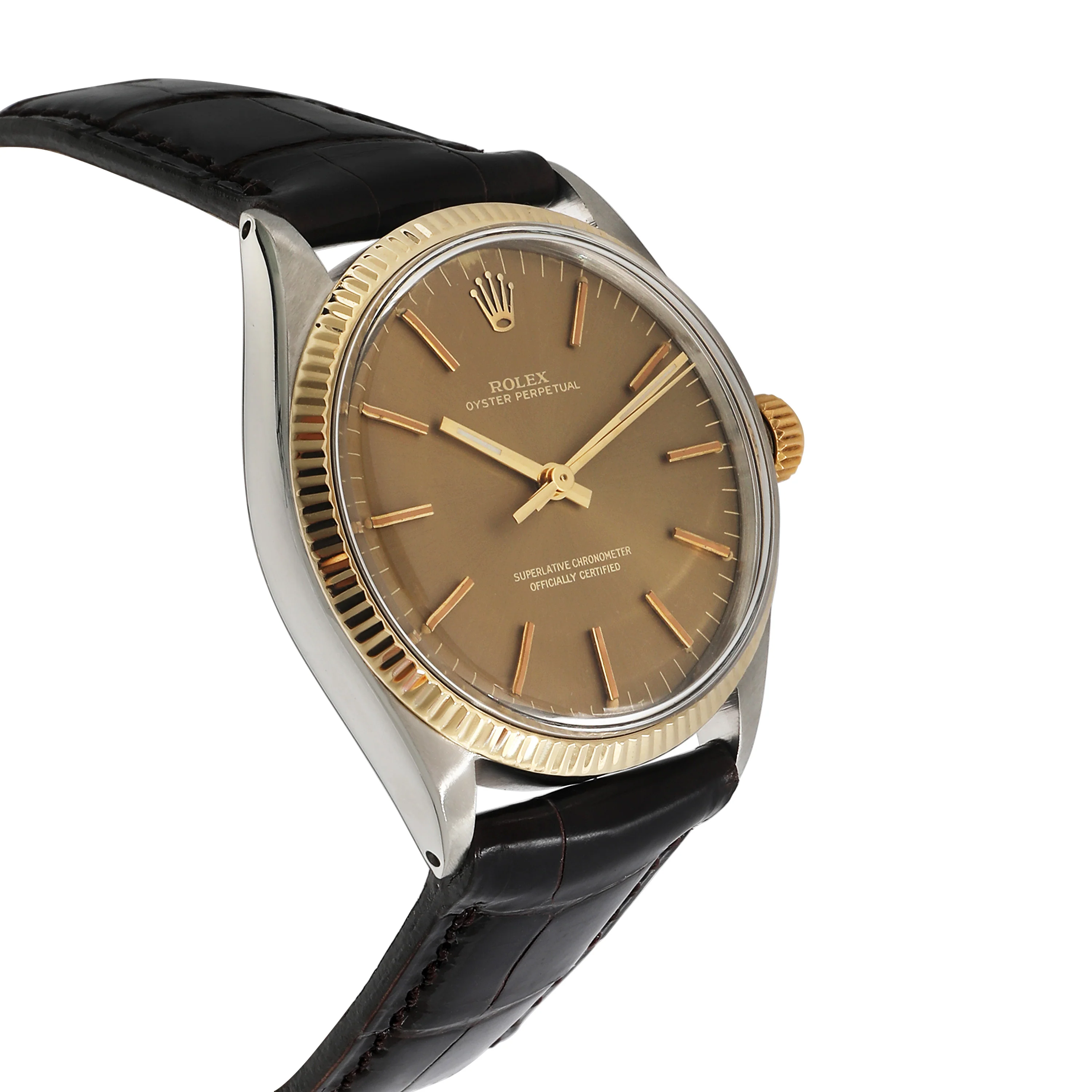 Rolex Oyster Perpetual 1005 Mens Watch in 14kt Stainless Steel/Yellow Gold - Image 2