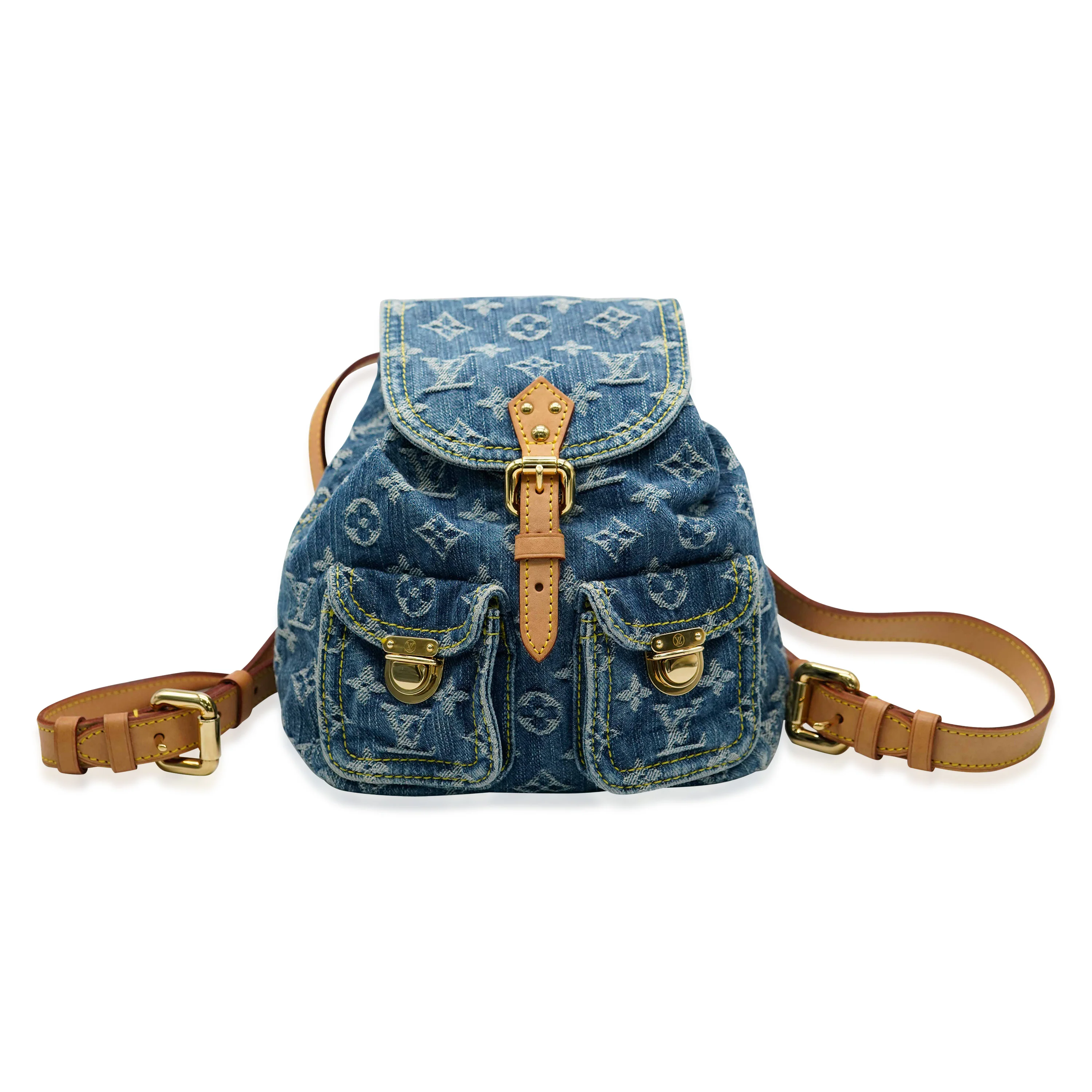 Louis Vuitton Blue Monogram Denim Sac a Dos PM