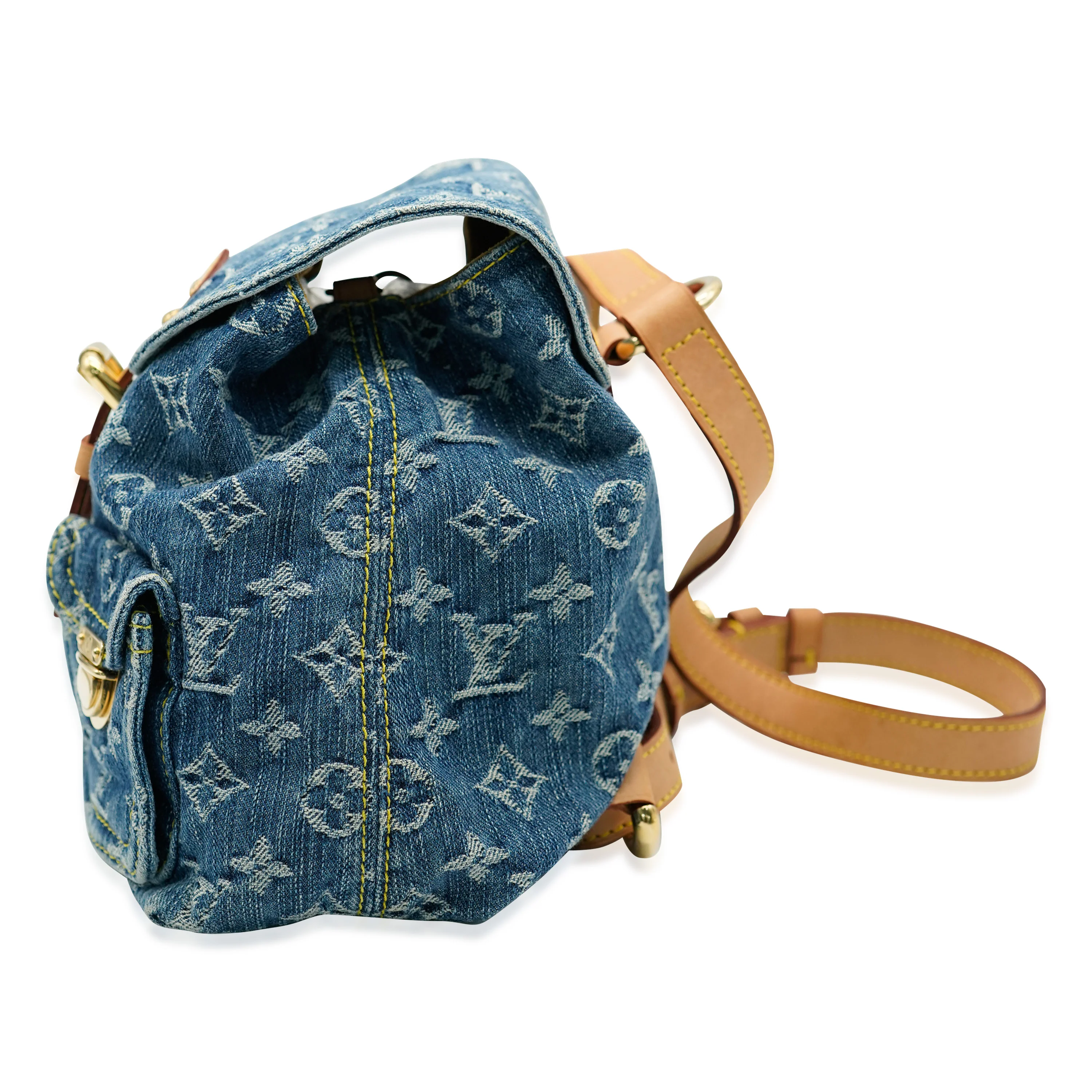 Louis Vuitton Blue Monogram Denim Sac a Dos PM - Image 4