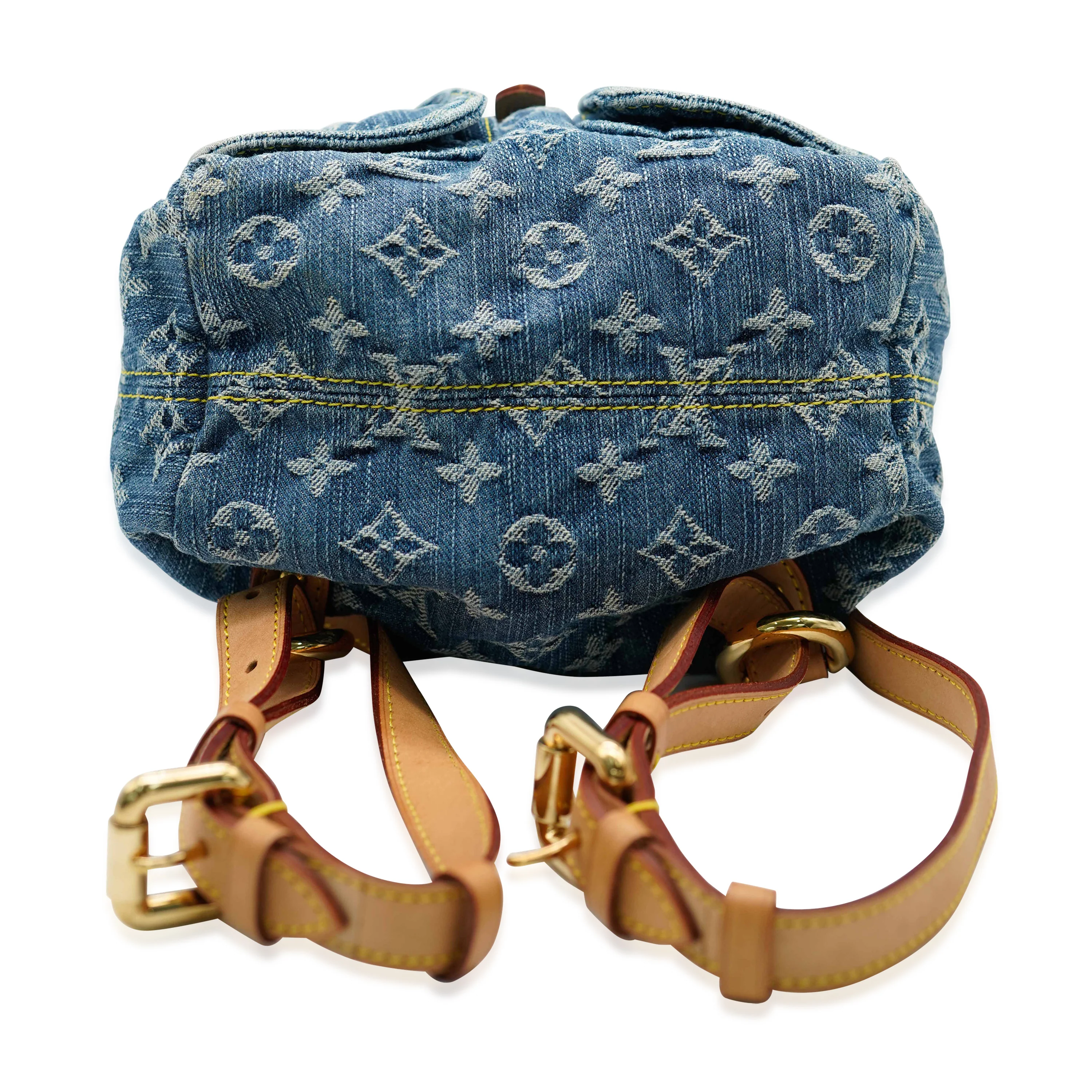 Louis Vuitton Blue Monogram Denim Sac a Dos PM - Image 5
