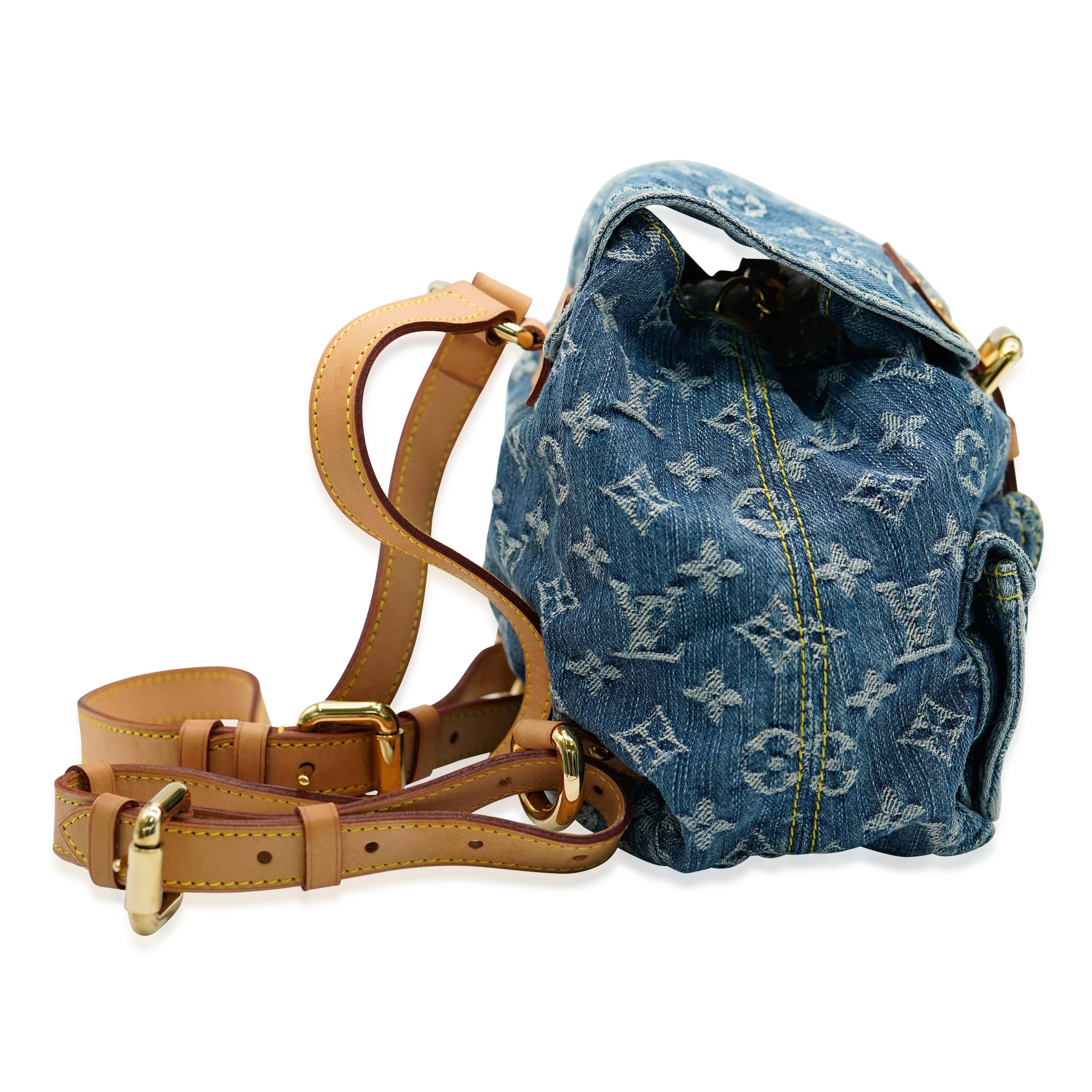 Louis Vuitton Blue Monogram Denim Sac a Dos PM - Image 7