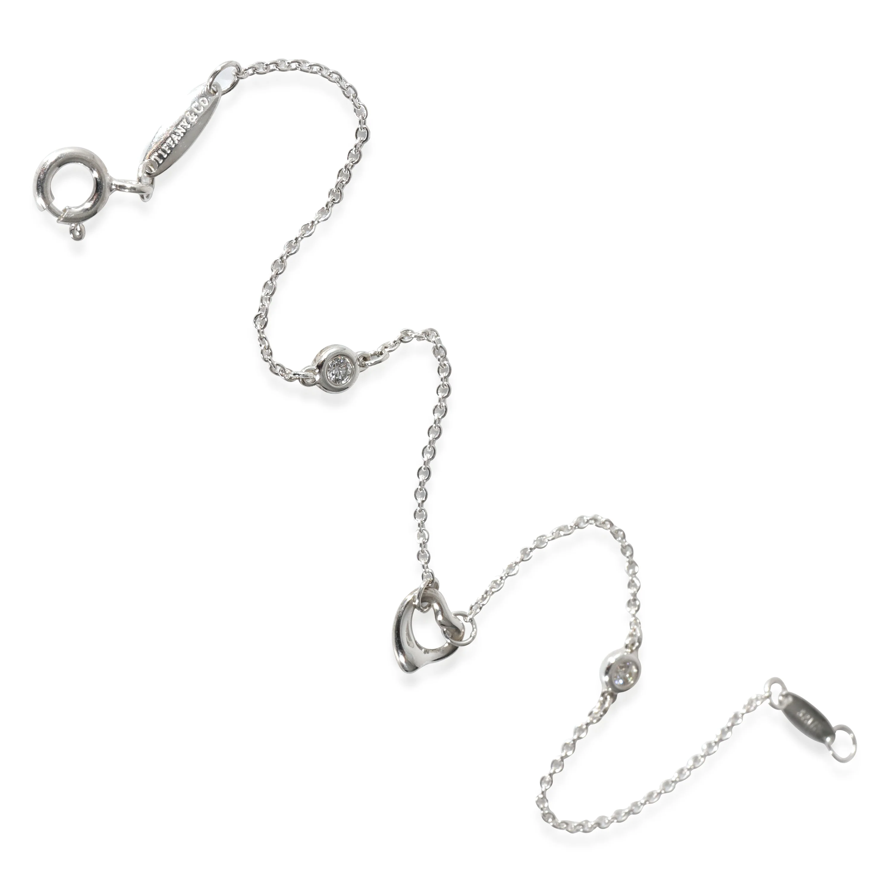 Tiffany & Co. Elsa Peretti Diamond Bracelet in Sterling Silver 0.06 CTW - Image 2