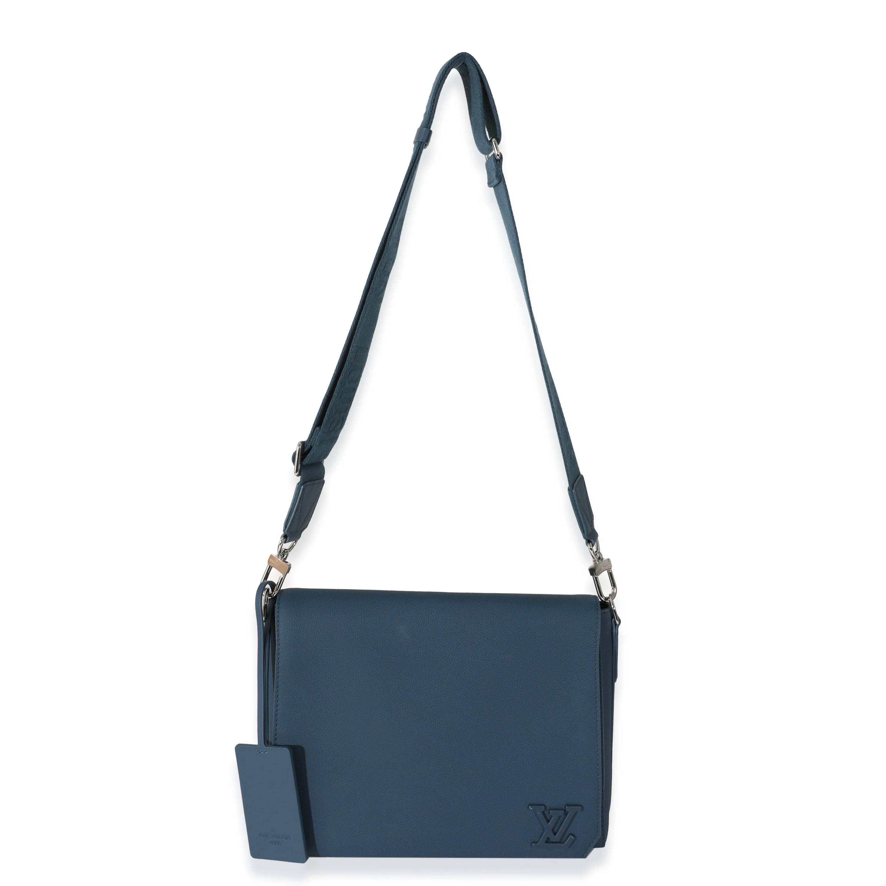 Blue Cowhide Aerogram Takeoff Messenger - Image 4