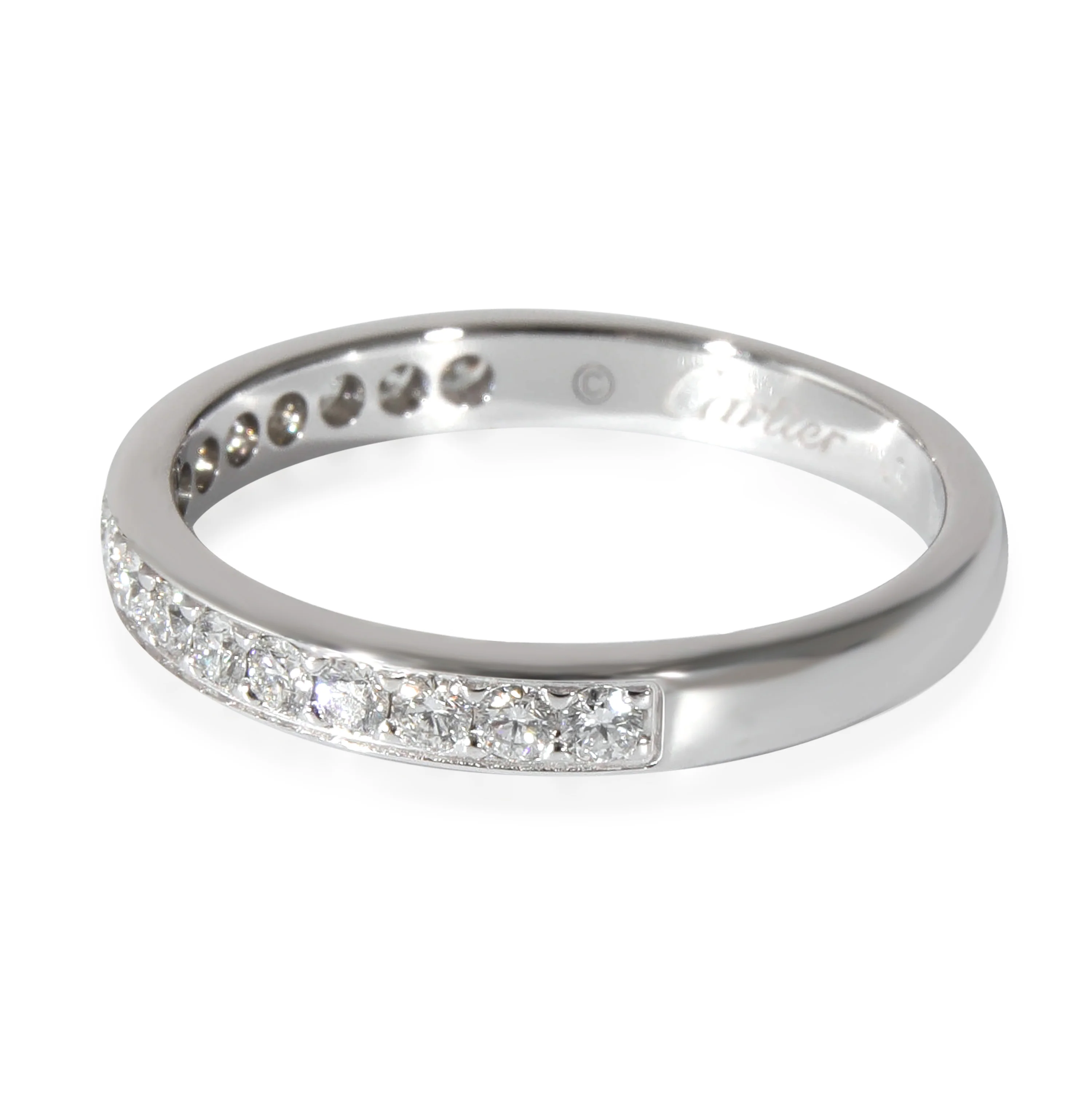 Cartier 1895 Wedding Band in  Platinum 0.27 CTW - Image 2