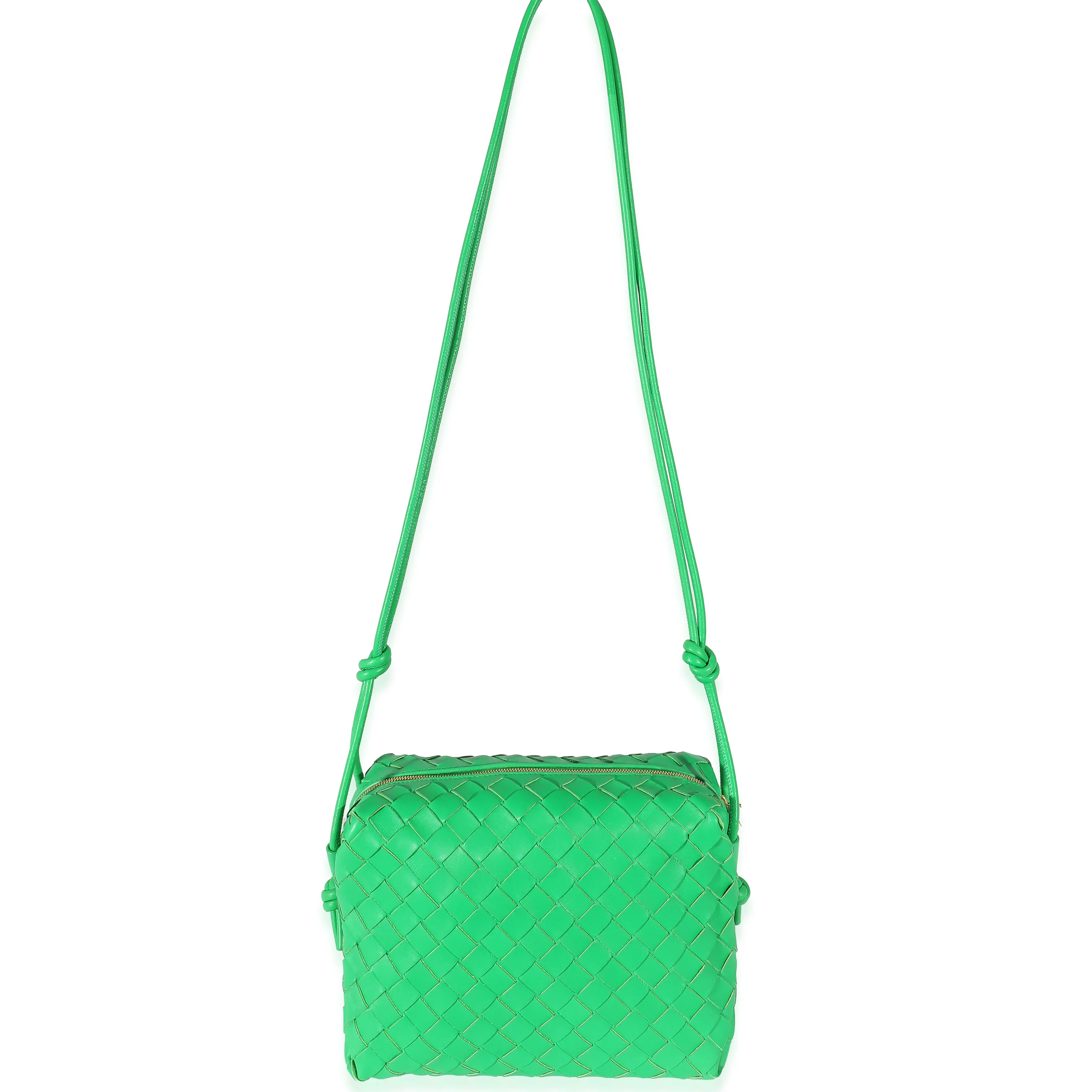 Bottega Veneta Parakeet Intrecciato Lambskin Small Loop Camera Bag - Image 6