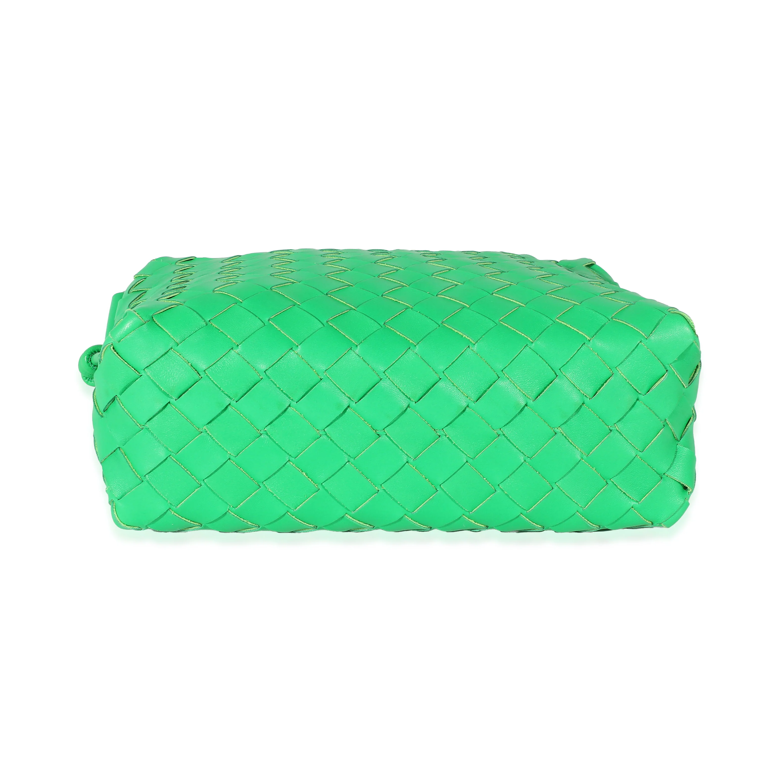 Bottega Veneta Parakeet Intrecciato Lambskin Small Loop Camera Bag - Image 4