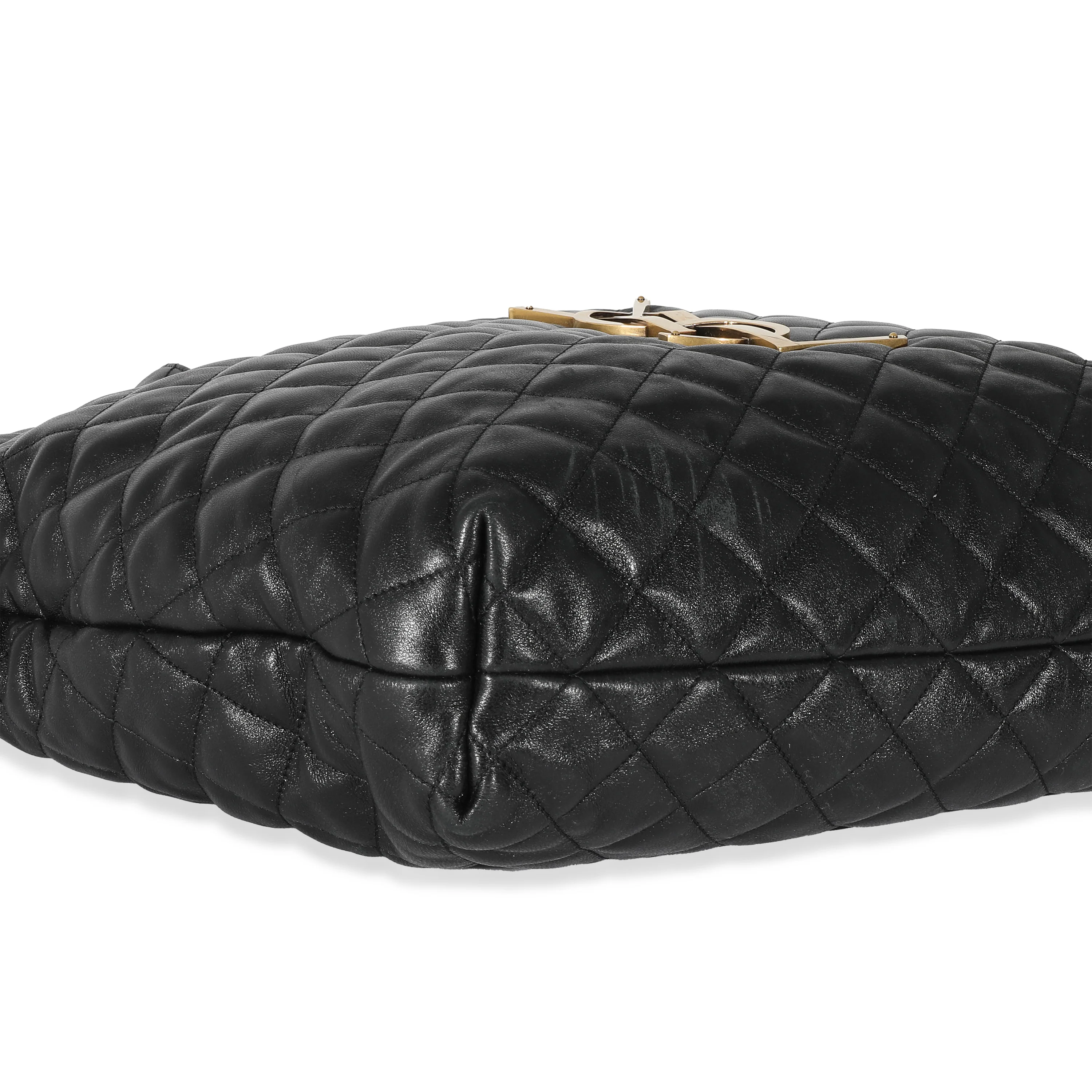 Saint Laurent Black Quilted Lambskin ICare Maxi Shopping Bag - Image 4