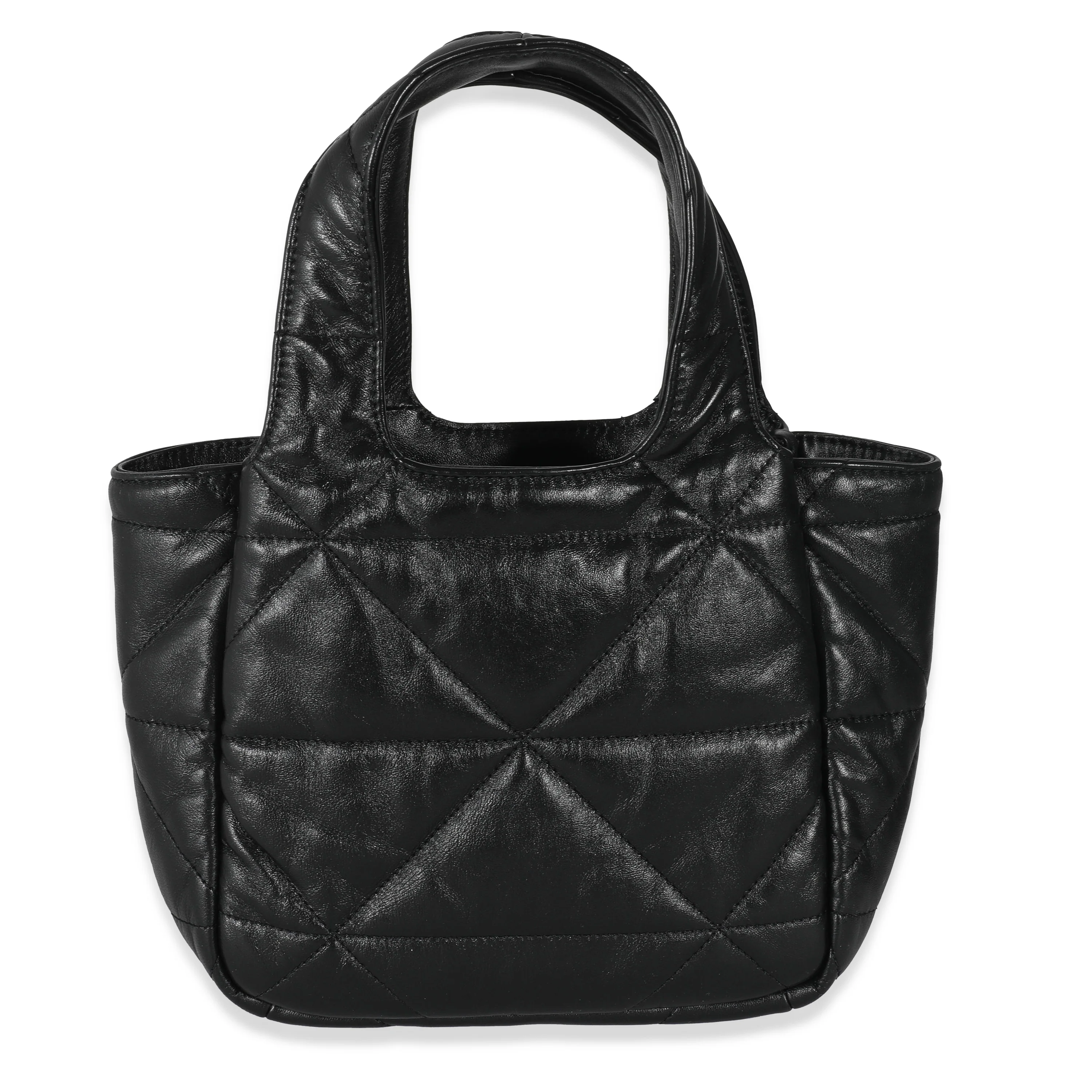 Prada Black Nappa Leather Small Topstitch Tote - Image 3