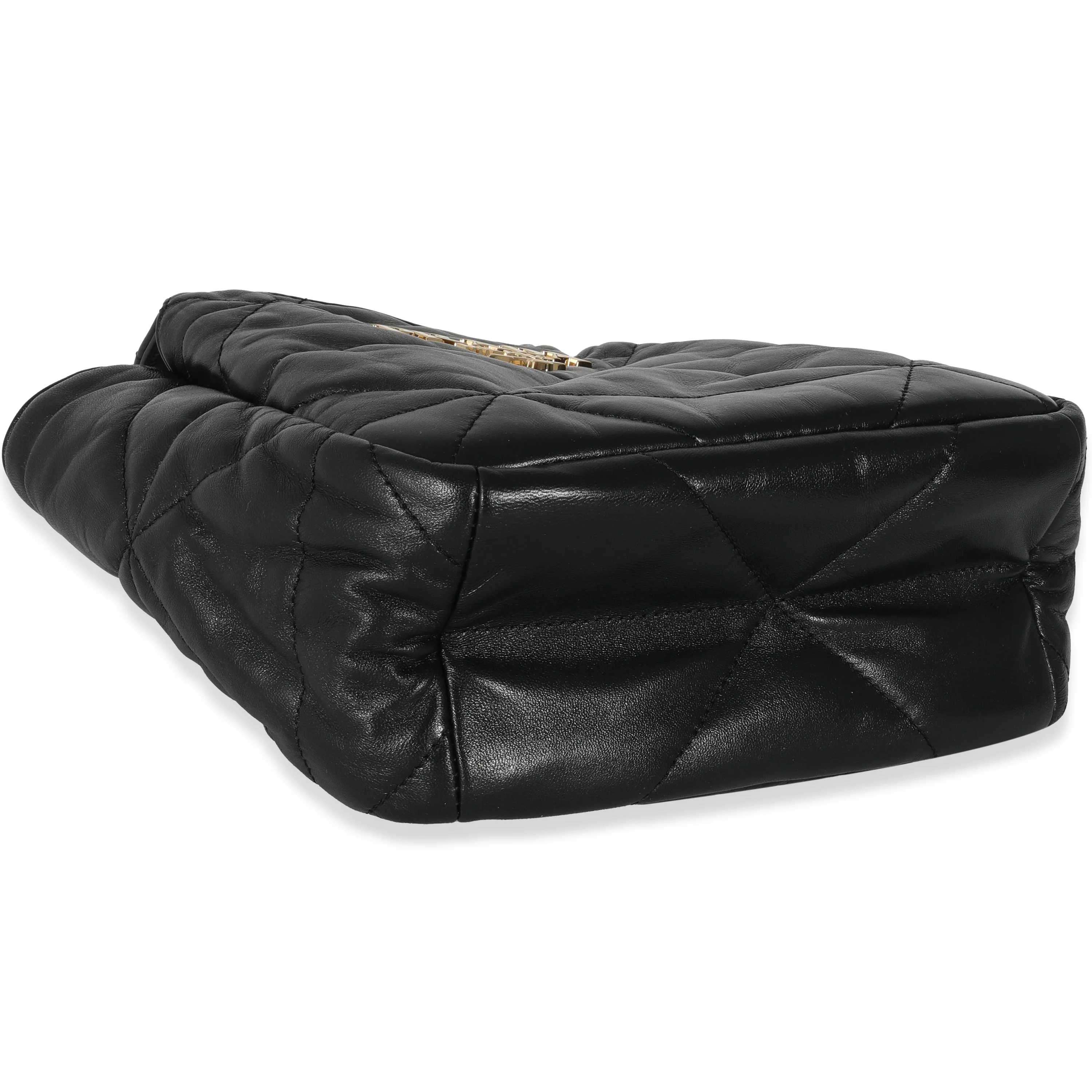 Prada Black Nappa Leather Small Topstitch Tote - Image 5