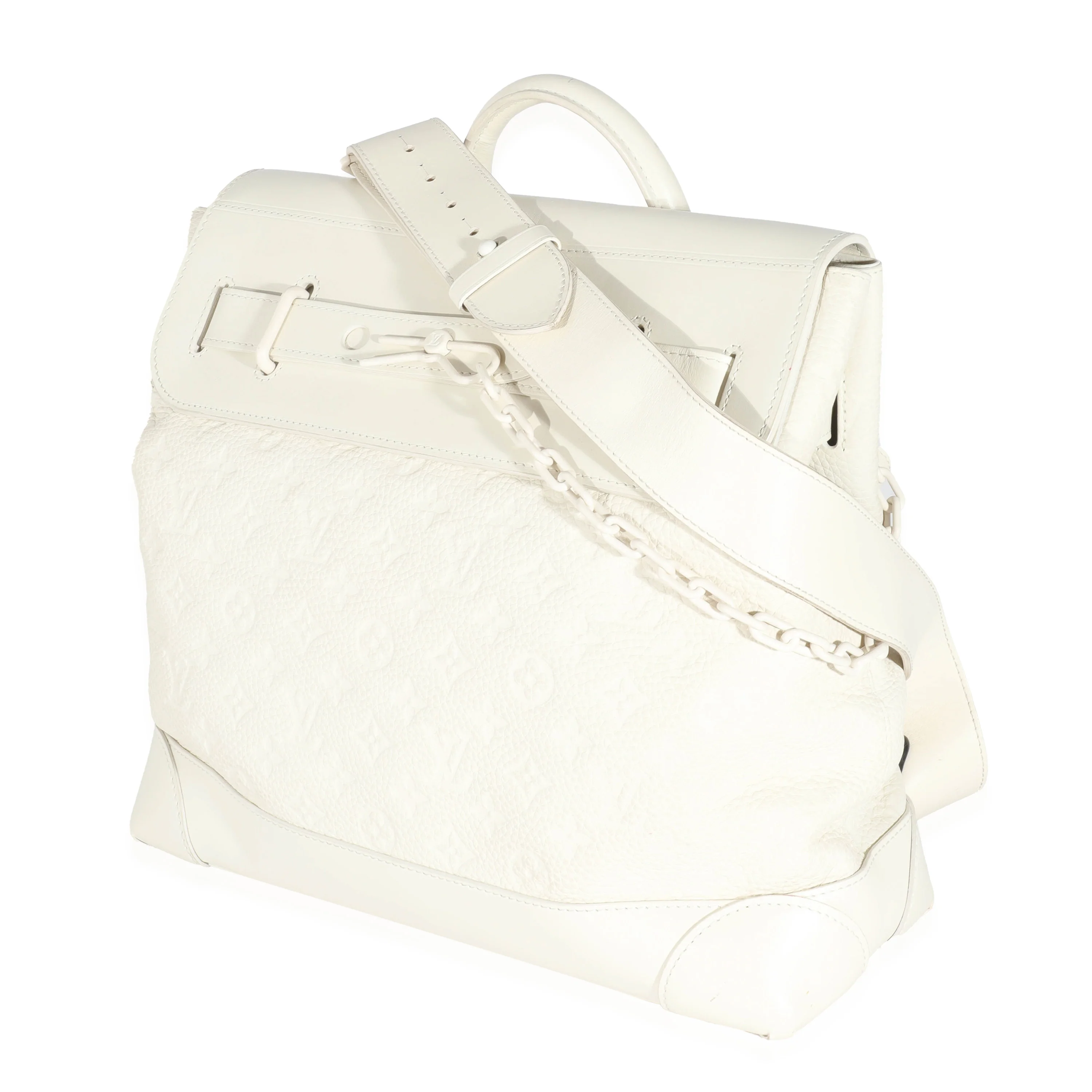 Louis Vuitton White Monogram Taurillon Leather Steamer PM - Image 2