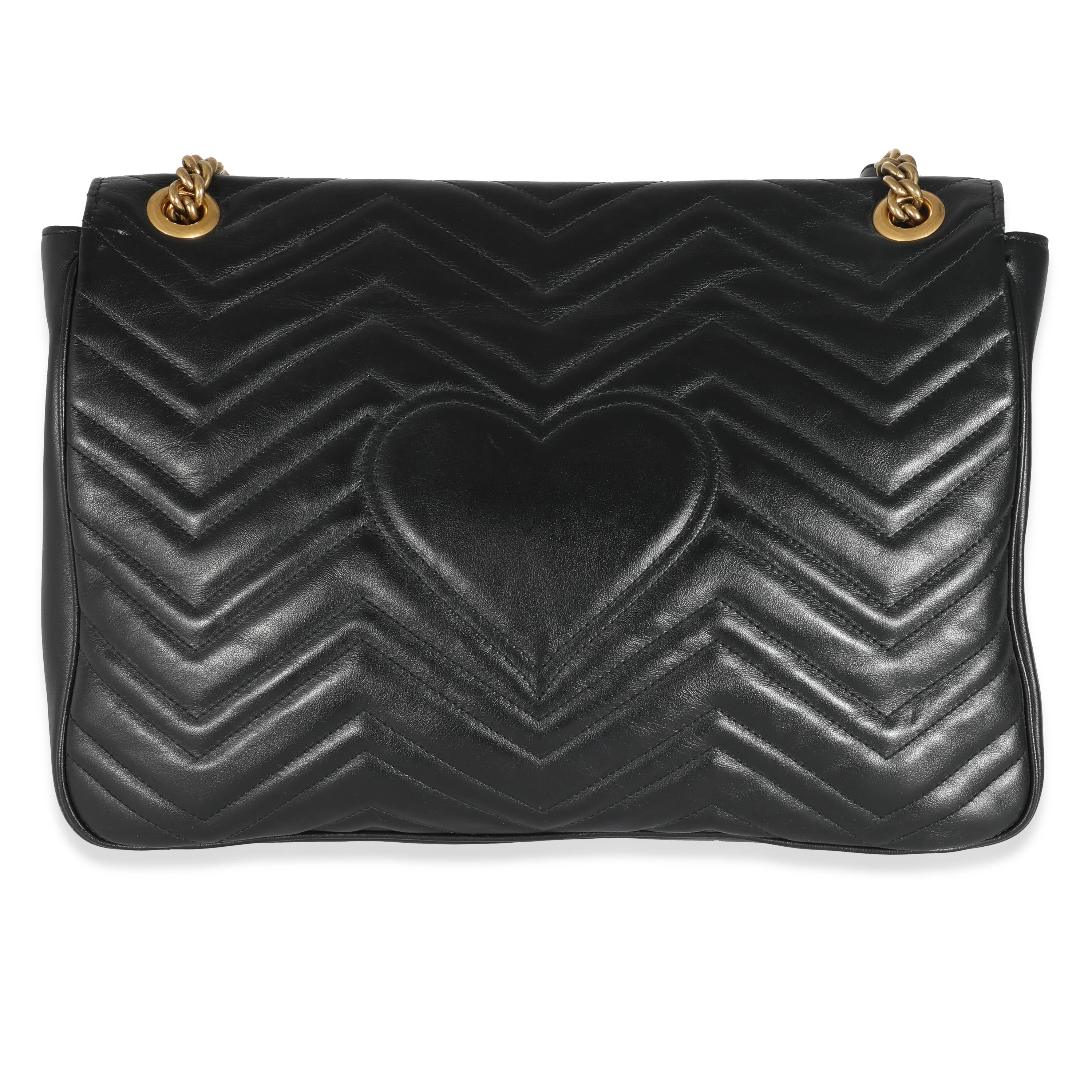 Gucci Black Matelassé Large GG Marmont Shoulder Bag - Image 3