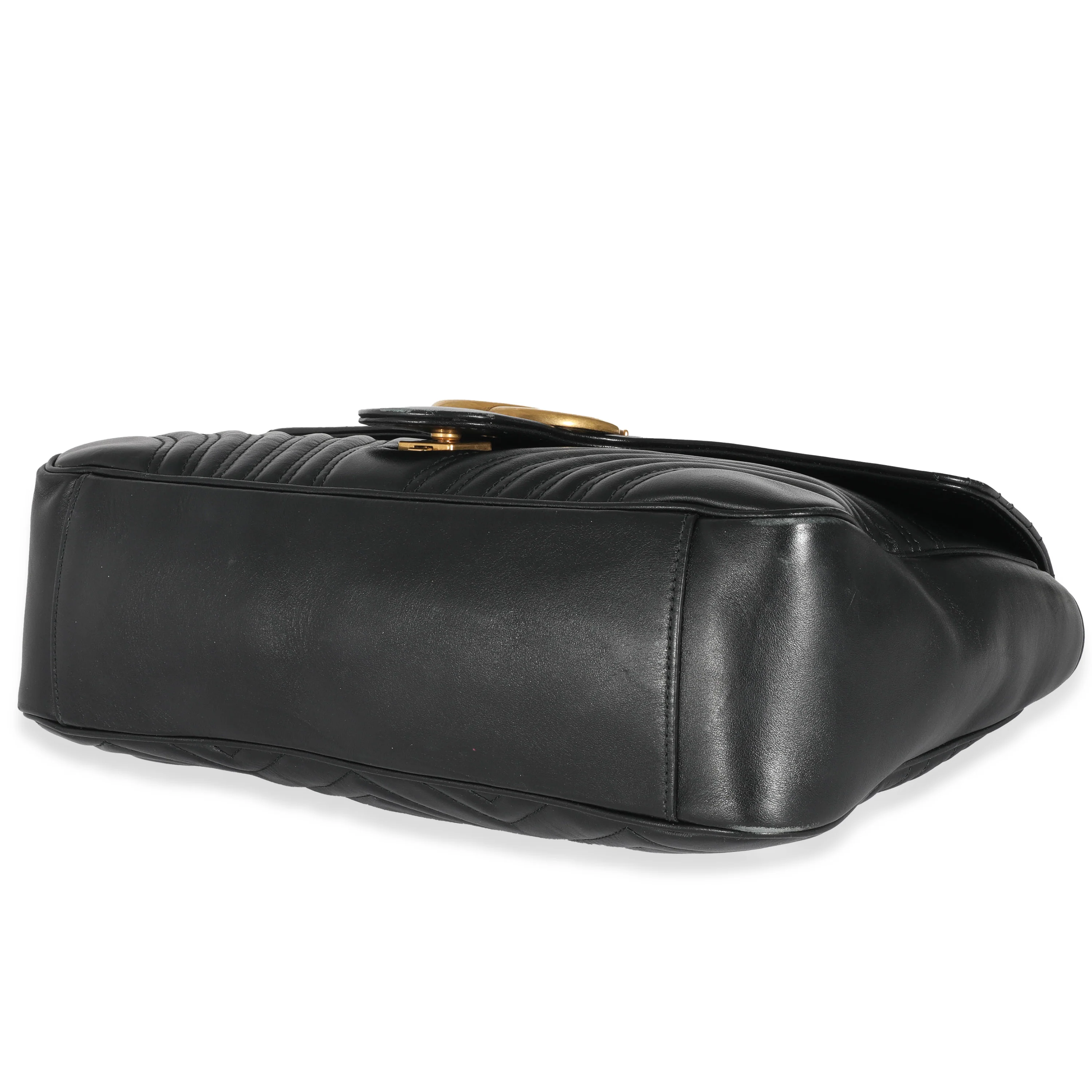 Gucci Black Matelassé Large GG Marmont Shoulder Bag - Image 7
