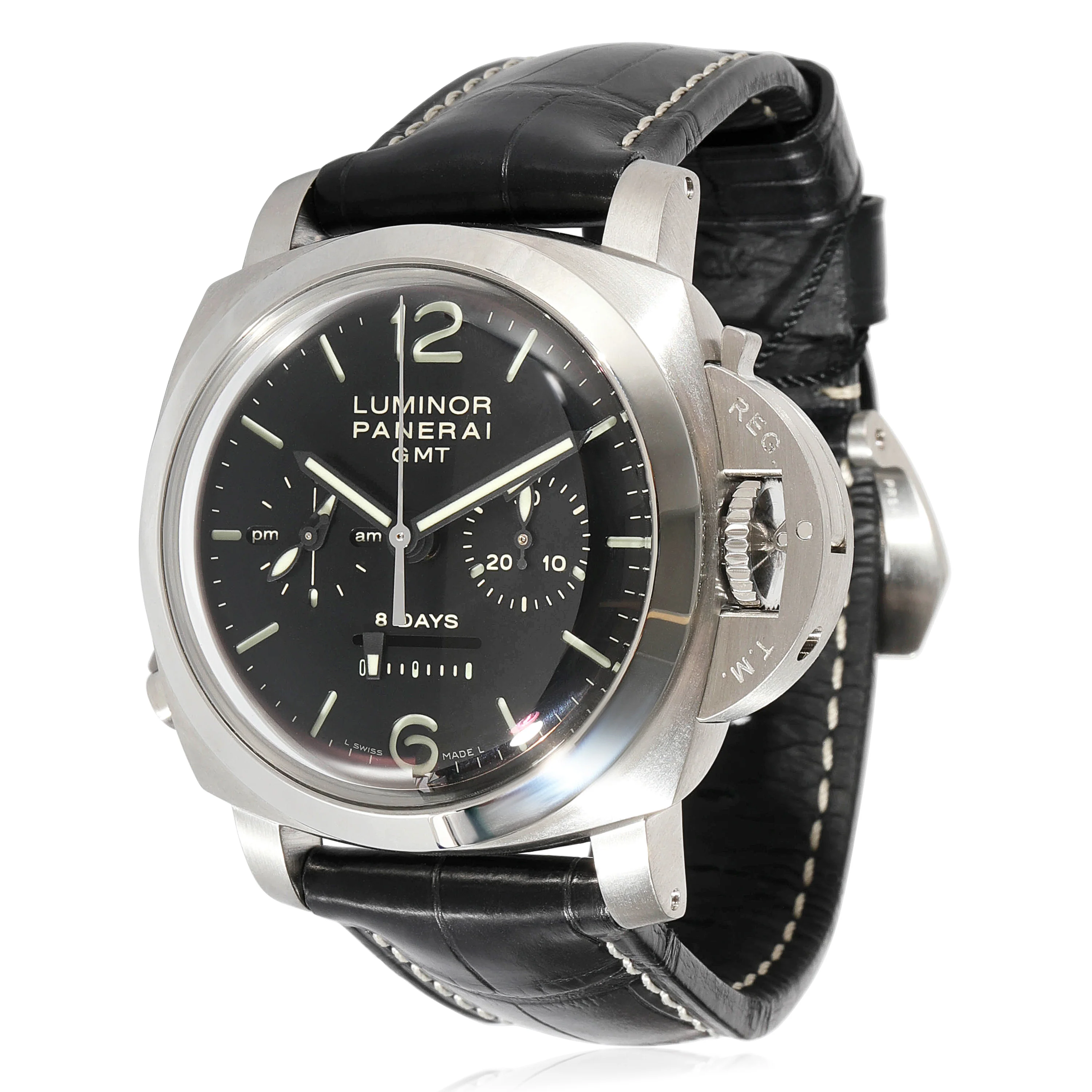 Panerai Luminor 1950 Monopulsante GMT PAM00275 Mens Watch in Stainless Steel