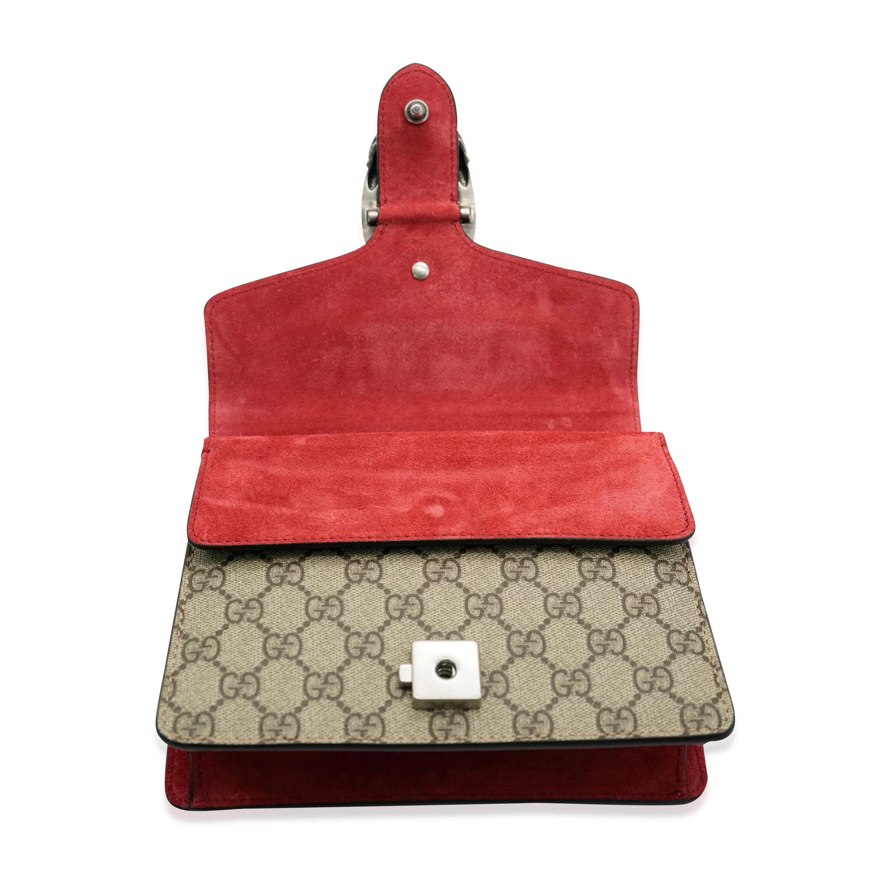Gucci Red Suede GG Supreme Mini Dionysus - Image 9
