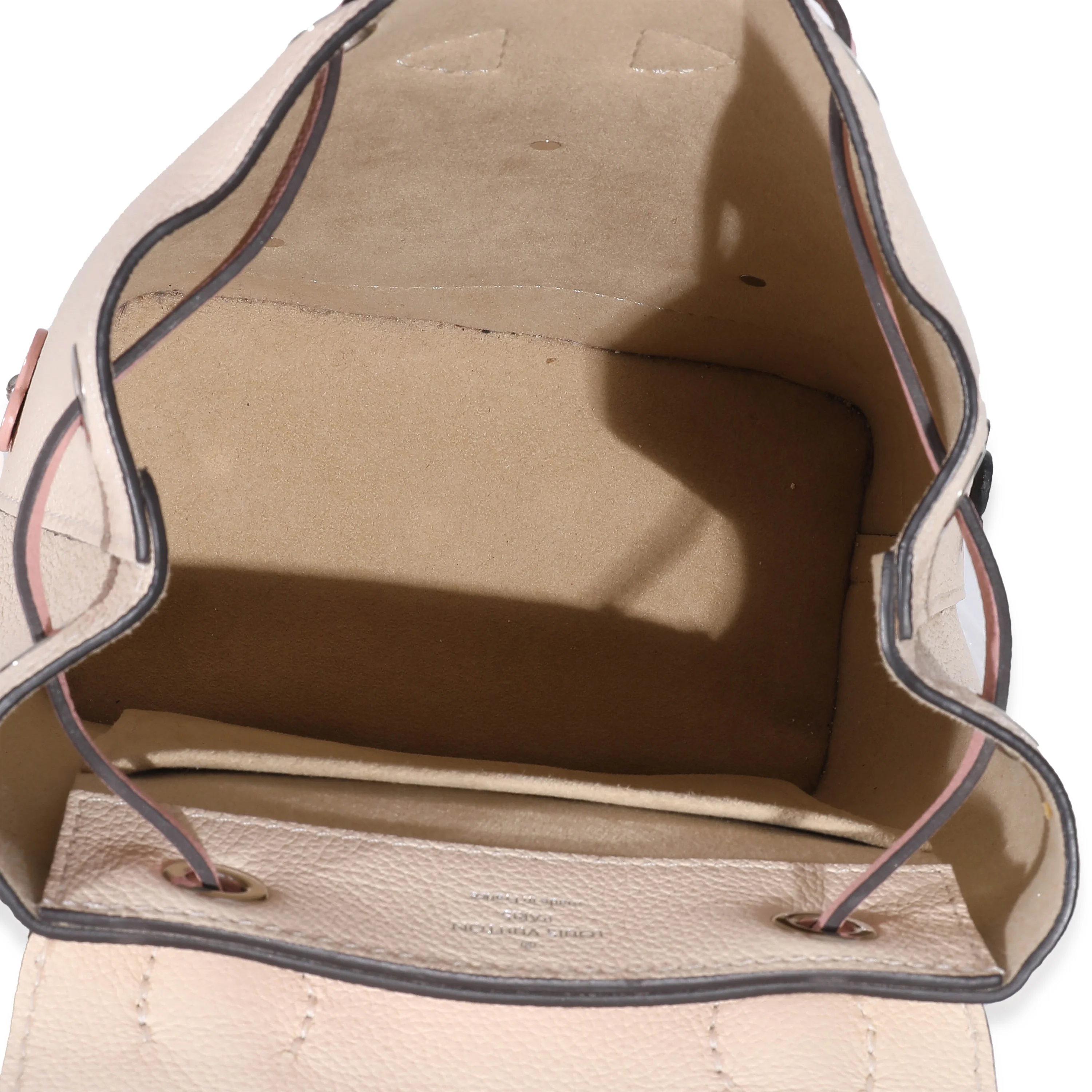 Louis Vuitton Creme Calfskin Mechanical Flower Lockme Mini Backpack - Image 8
