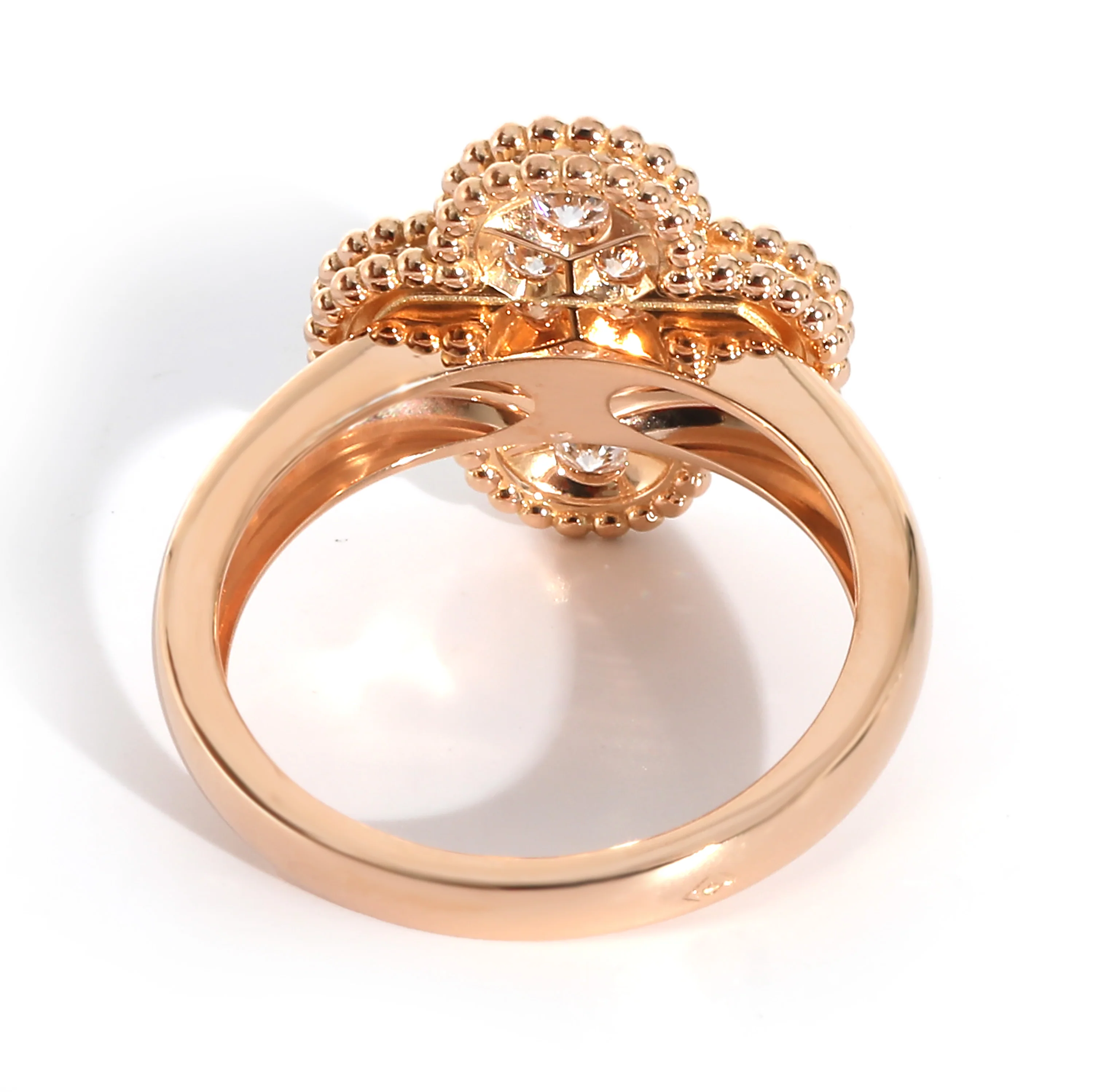 Alhambra Diamond Ring in 18k Rose Gold 0.48 CTW - Image 4