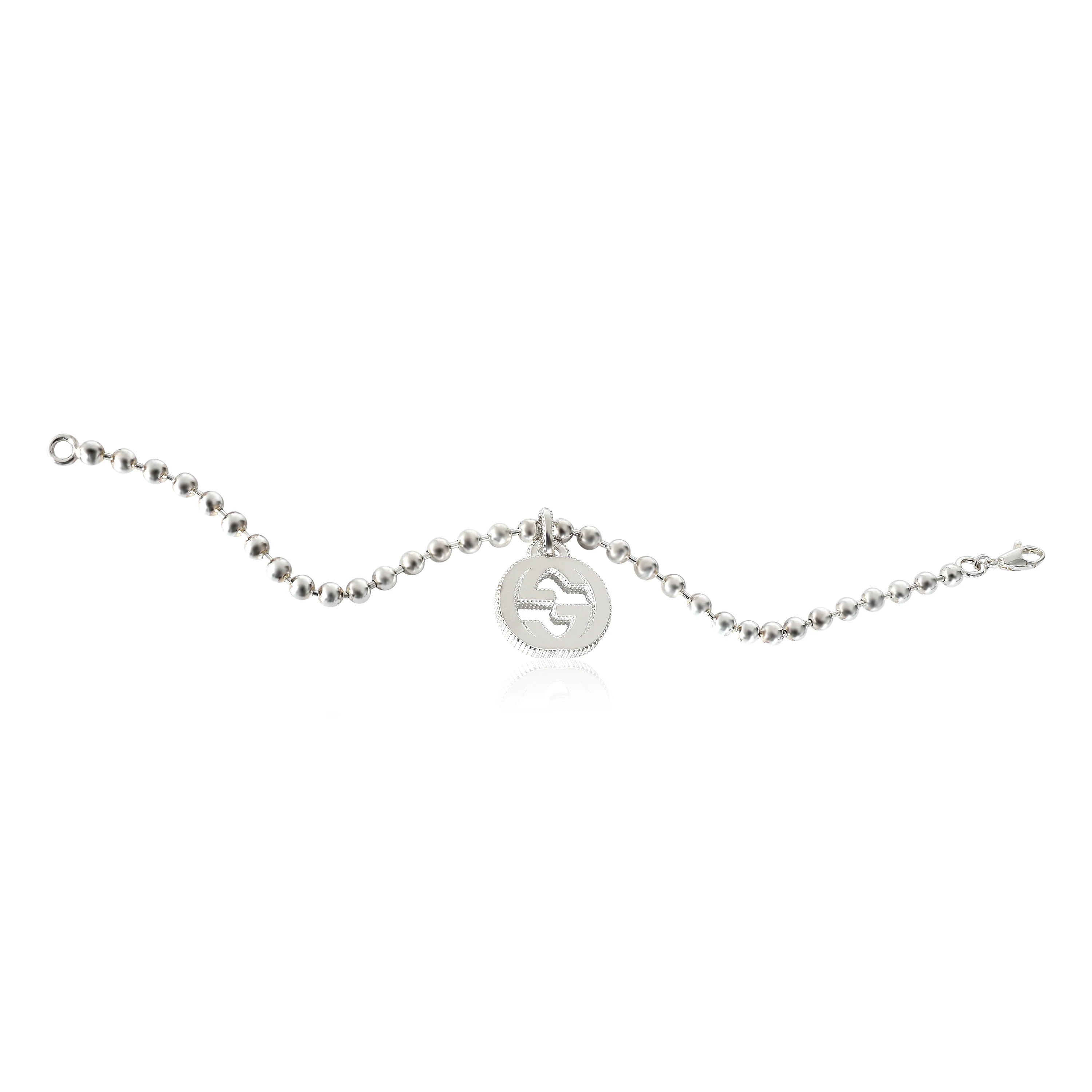 Gucci Interlocking G Ball Bead Bracelet in Sterling Silver - Image 2