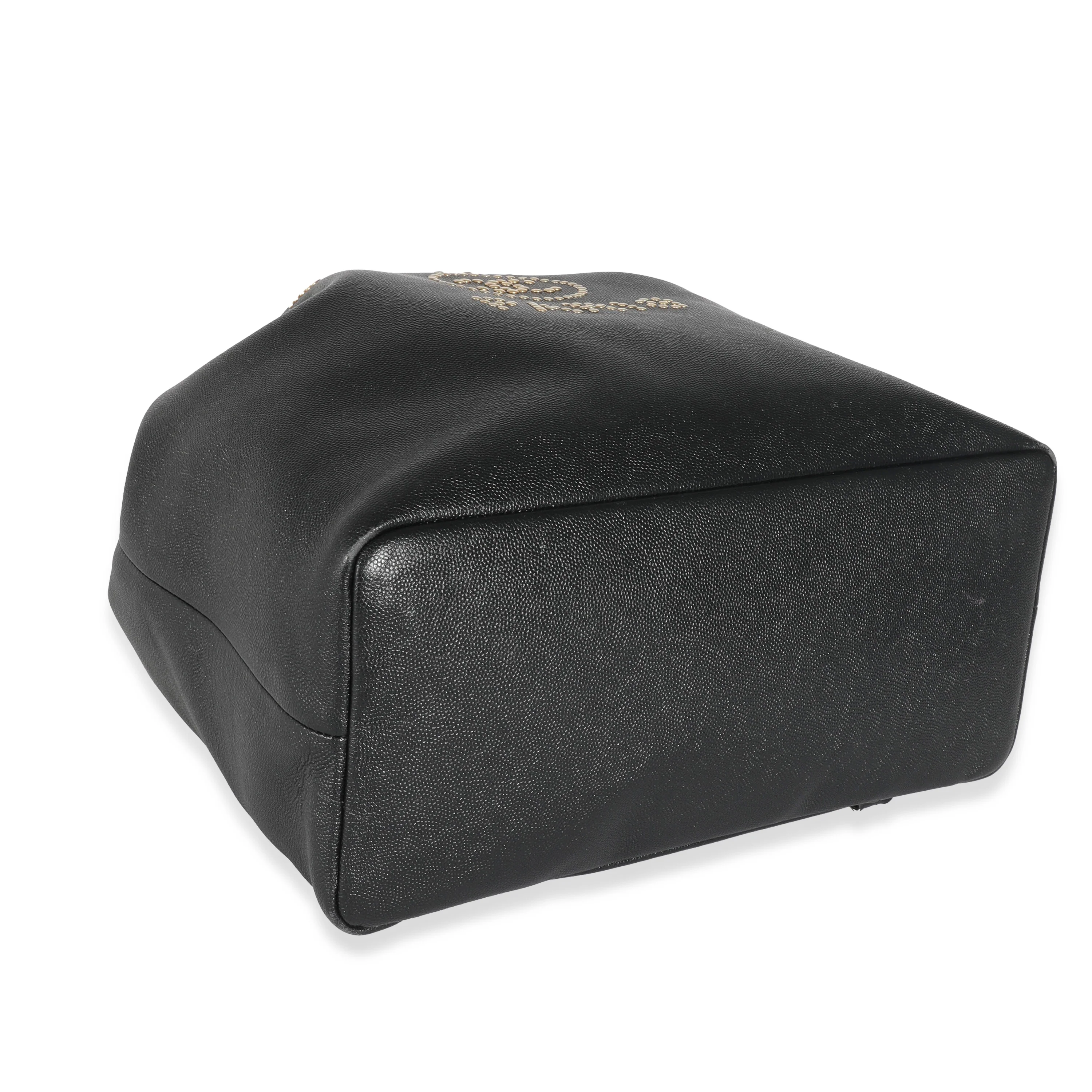 Chanel Black Caviar Deauville Drawstring Backpack - Image 5