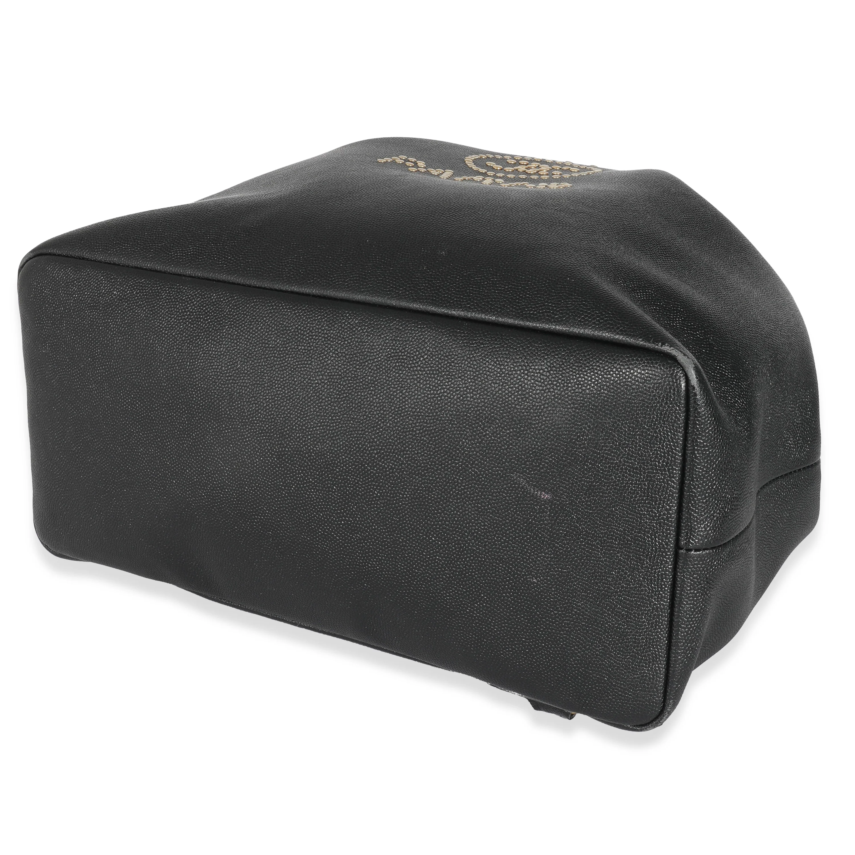 Chanel Black Caviar Deauville Drawstring Backpack - Image 6