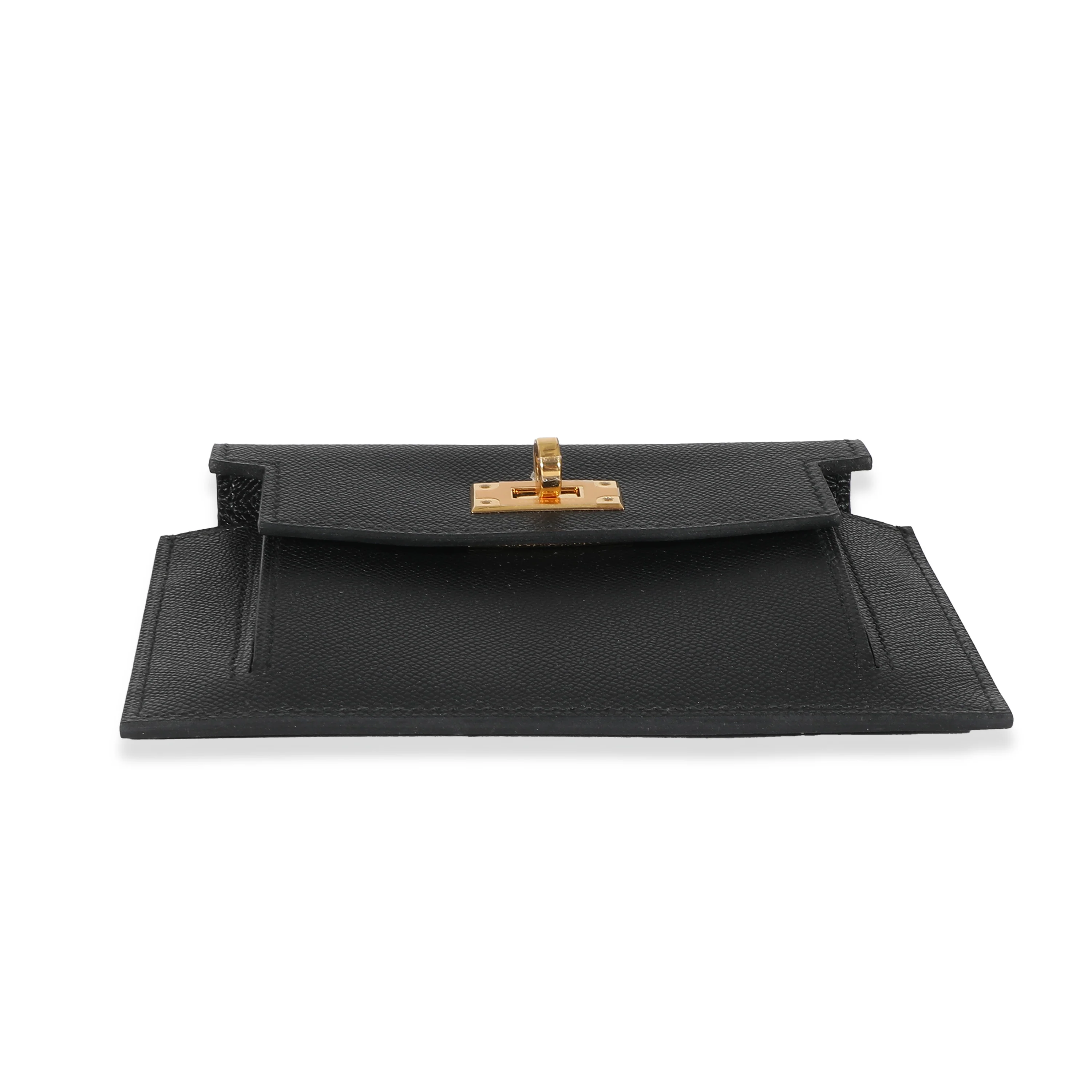 Hermès Black Epsom Kelly Pocket Compact Wallet - Image 5