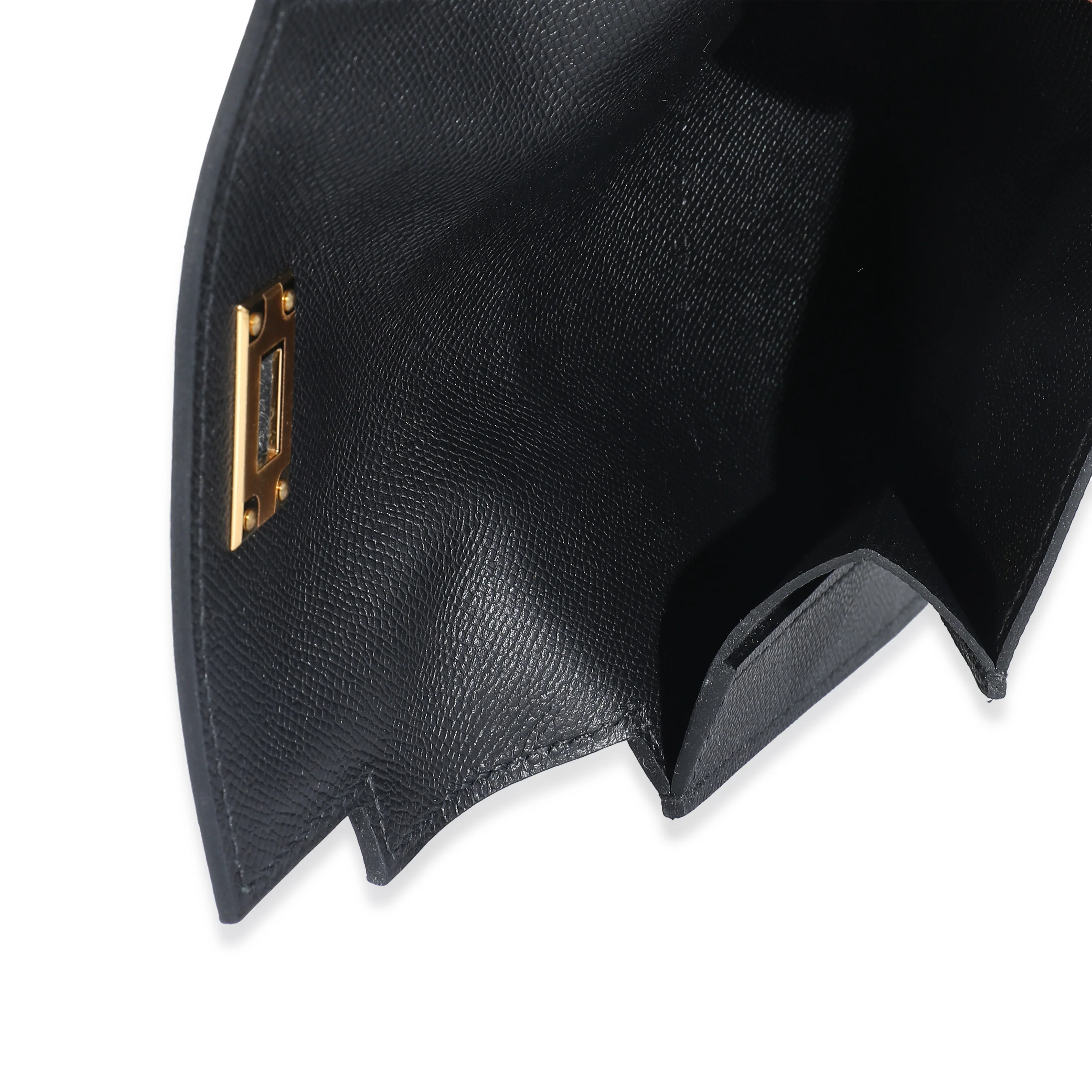 Hermès Black Epsom Kelly Pocket Compact Wallet - Image 6