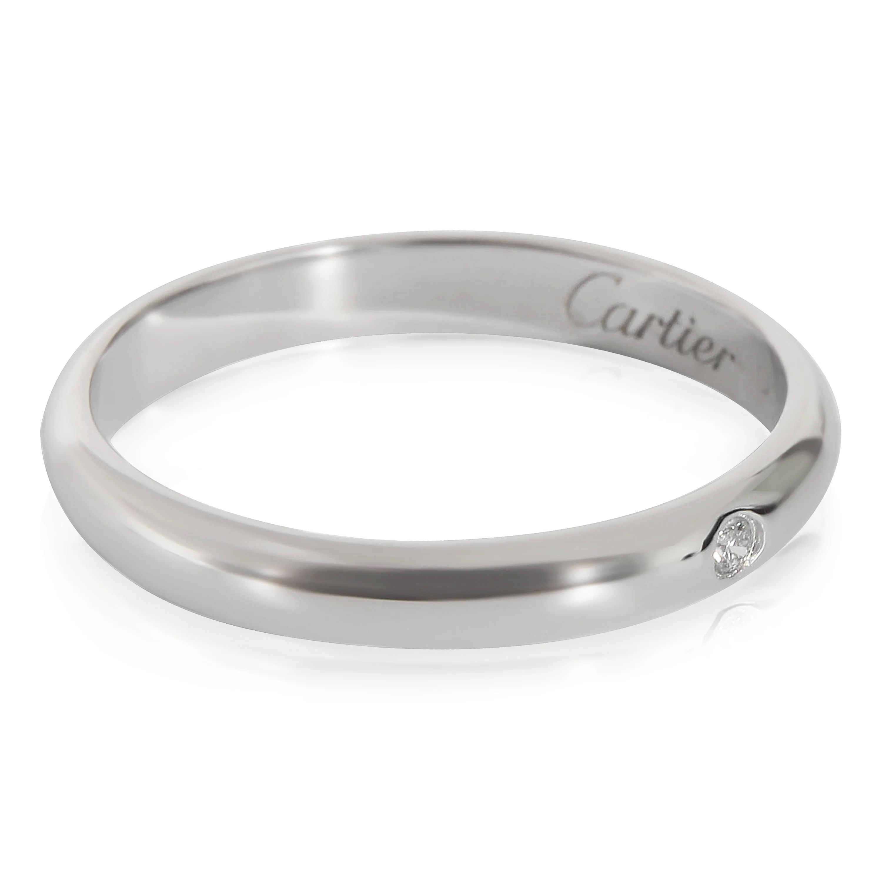 Cartier 1895 Diamond Band in Platinum 0.01 CTW - Image 2