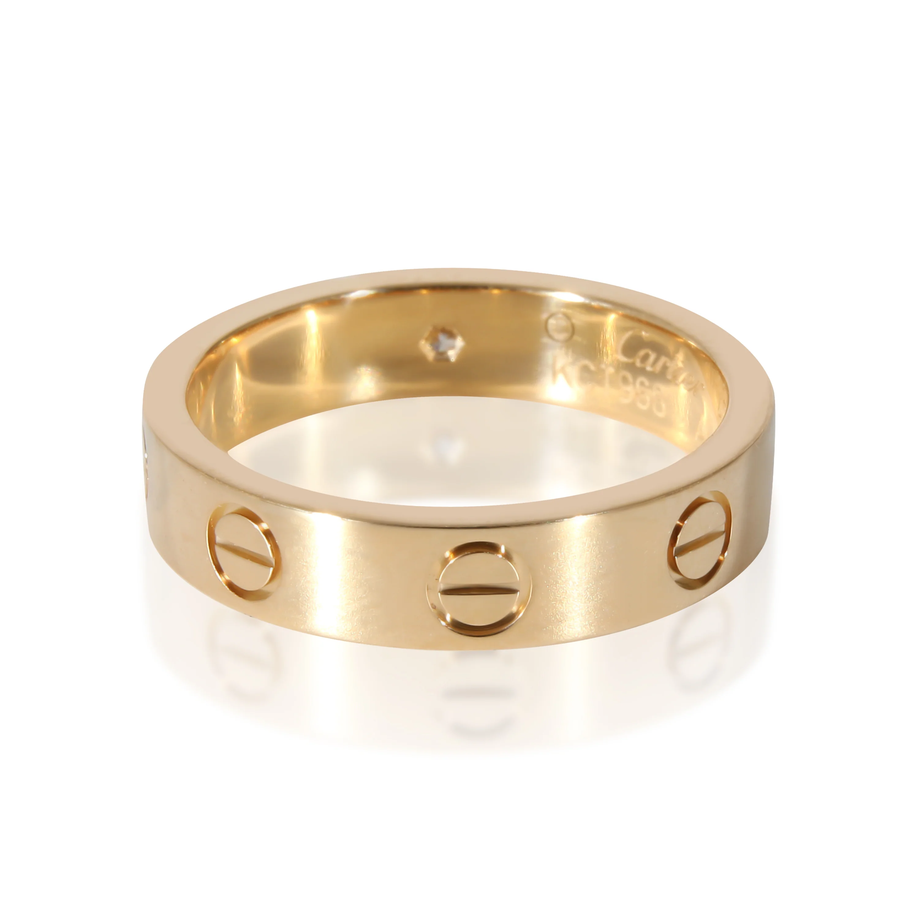 Cartier Love Diamond Wedding Band With 1 Diamond in 18K Yellow Gold 0.02 CTW - Image 2