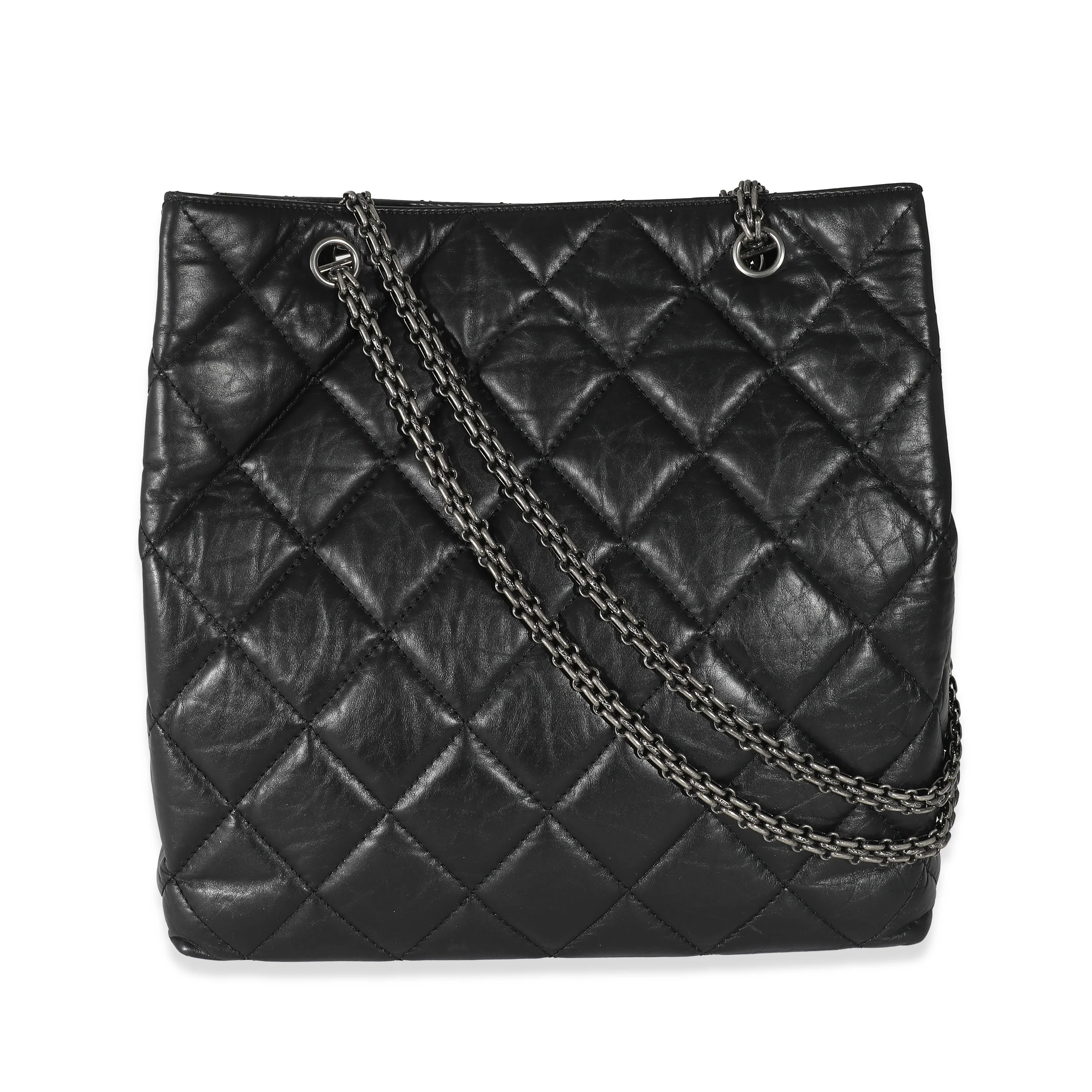 Black Calfskin Tall 2.55 Reissue Tote - Image 3
