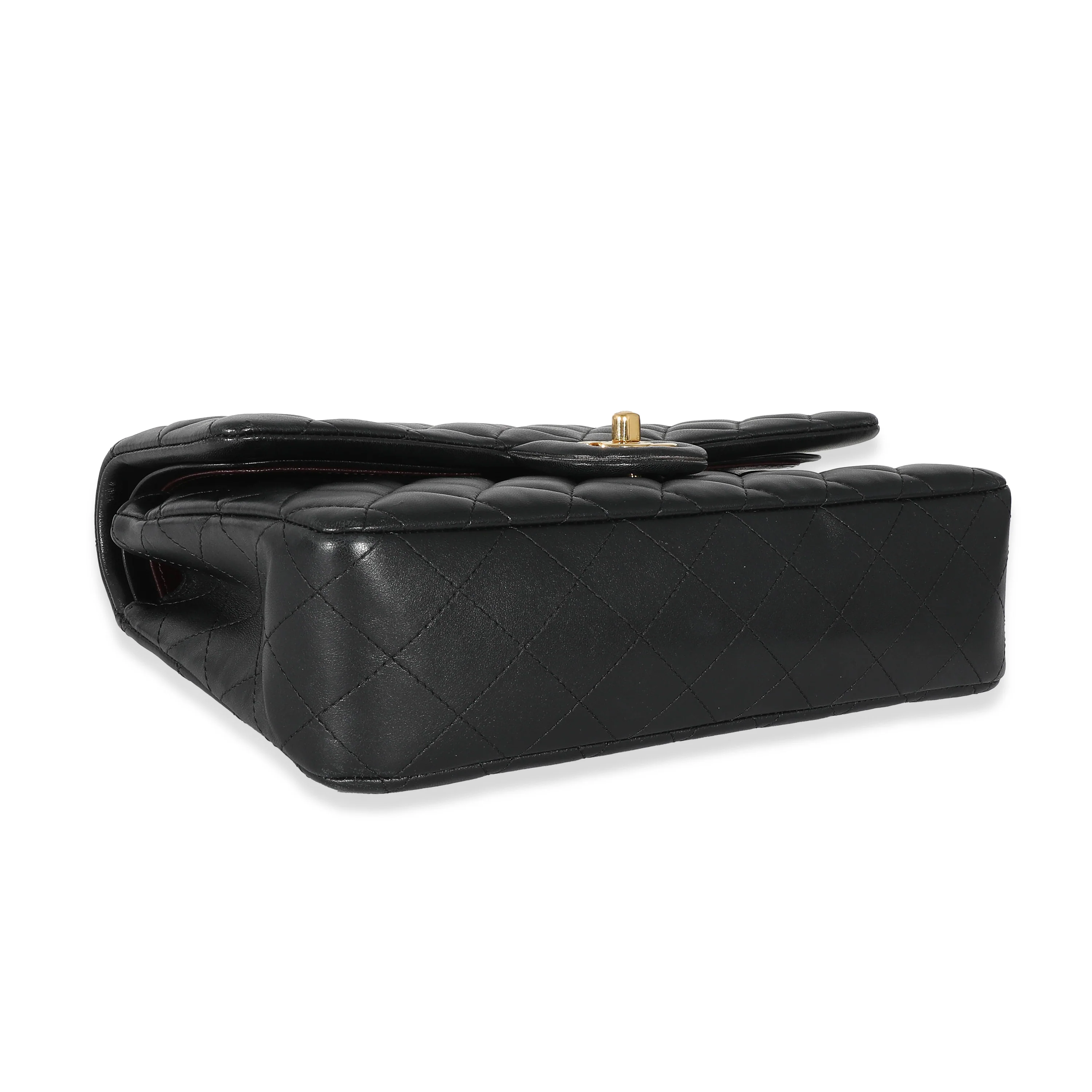 Black Lambskin Medium Classic Double Flap Bag - Image 5