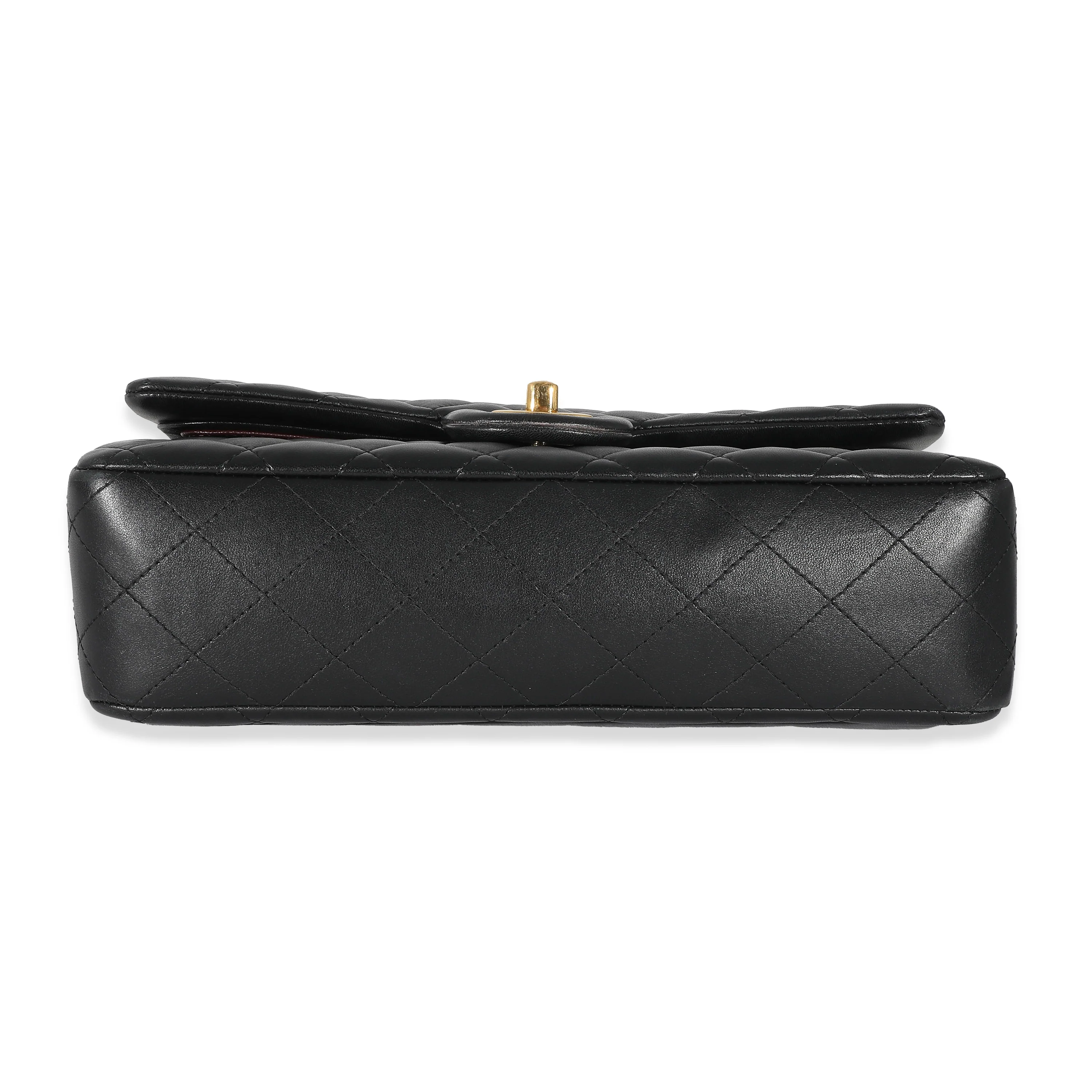 Black Lambskin Medium Classic Double Flap Bag - Image 6
