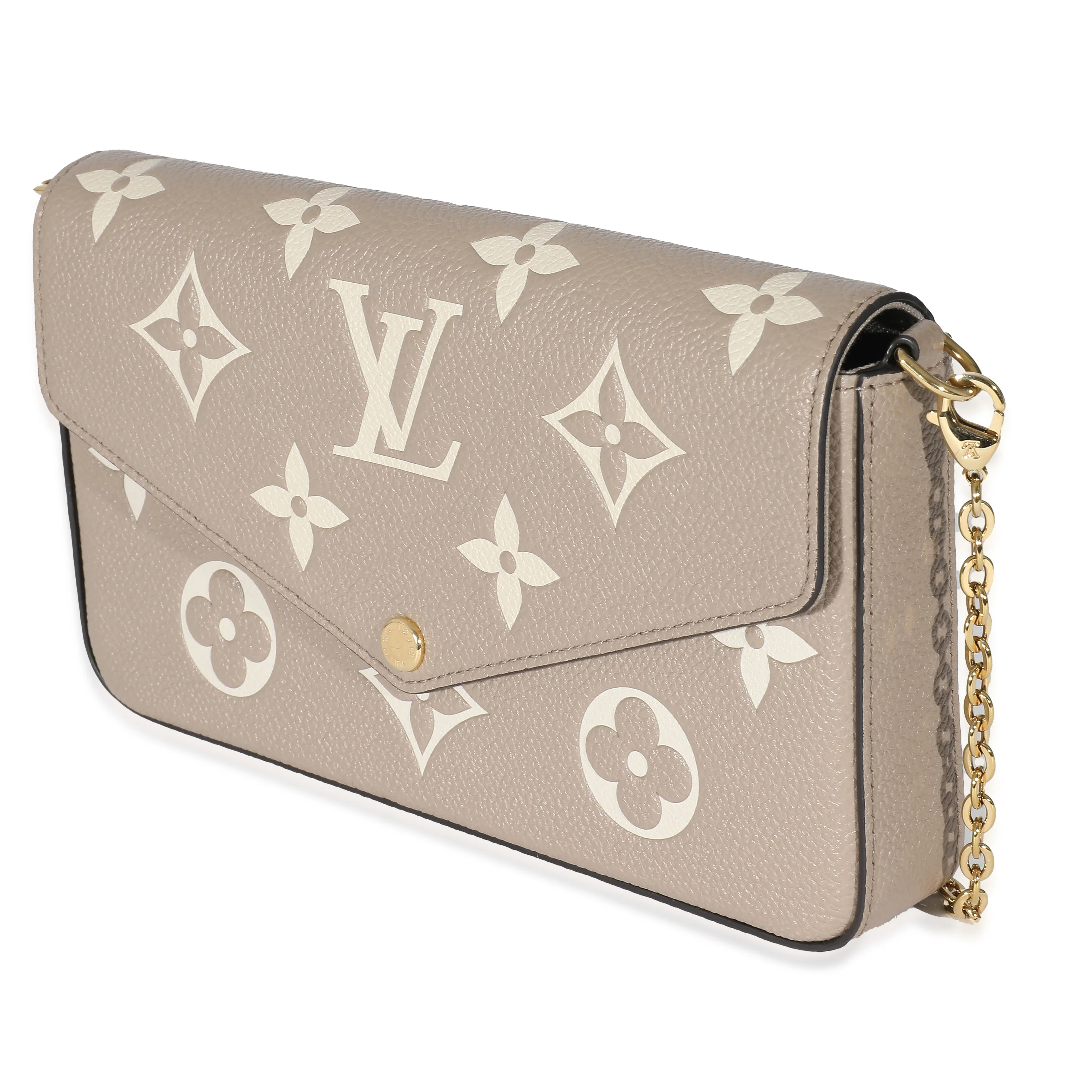 Louis Vuitton Tourterelle Creme Empreinte Monogram Giant Félicie Pochette - Image 2