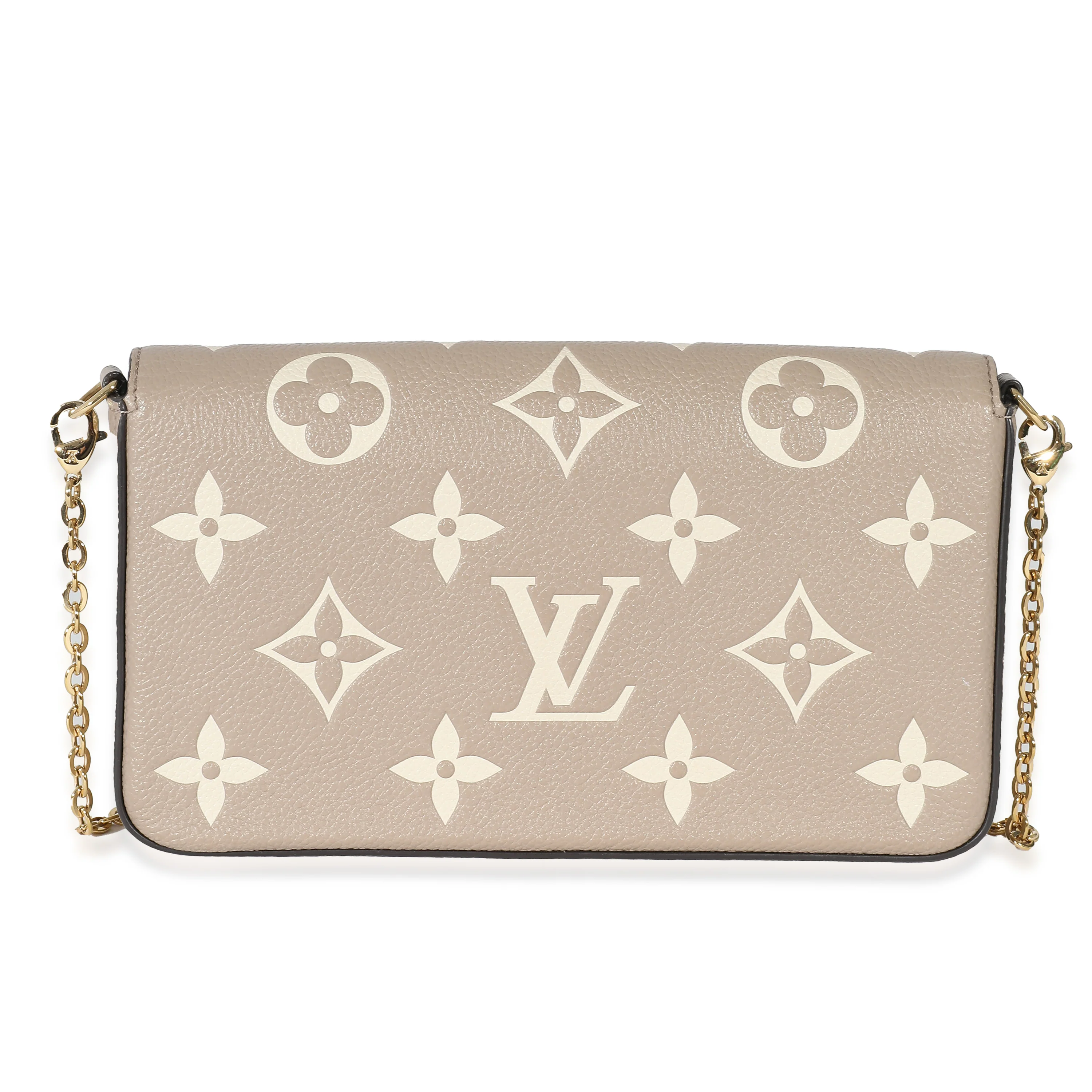 Louis Vuitton Tourterelle Creme Empreinte Monogram Giant Félicie Pochette - Image 3