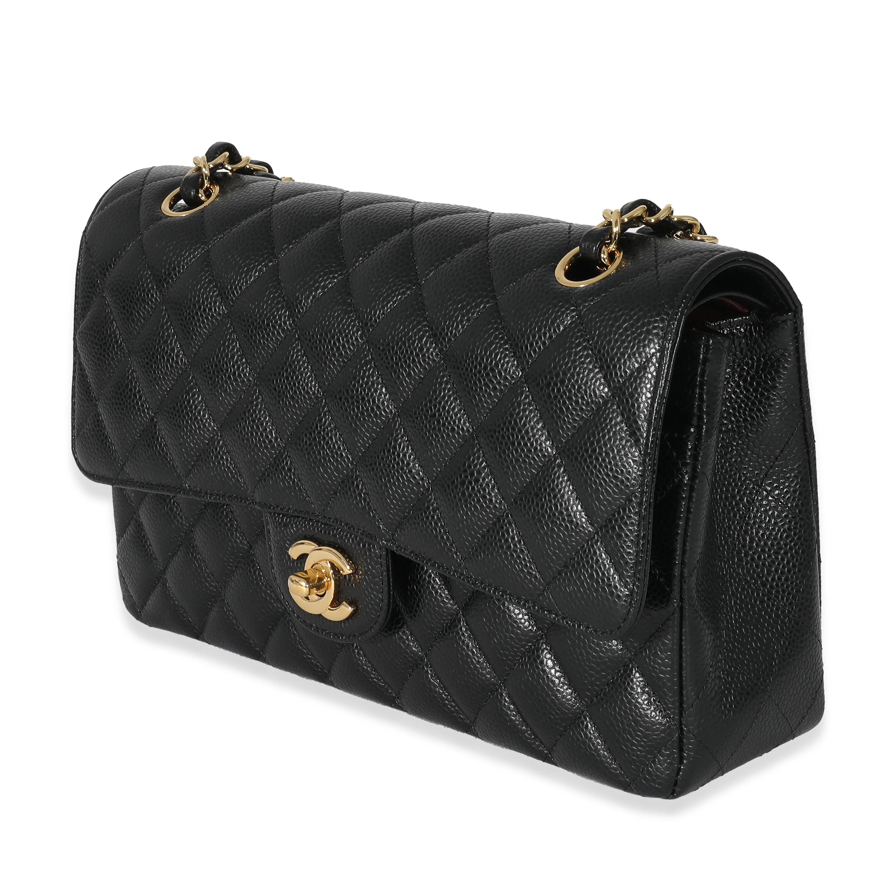 Chanel Black Caviar Medium Classic Double Flap Bag - Image 2