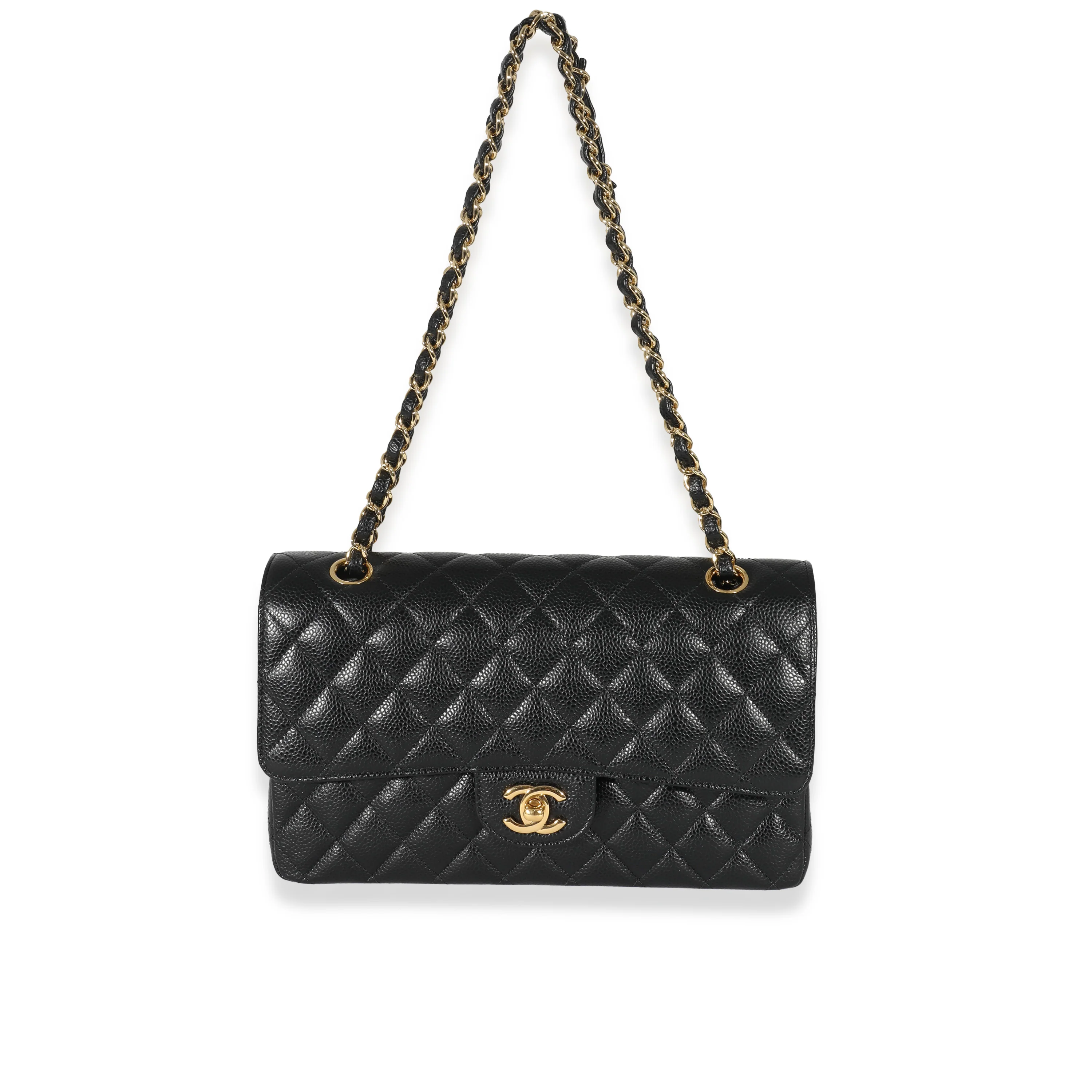 Chanel Black Caviar Medium Classic Double Flap Bag - Image 4