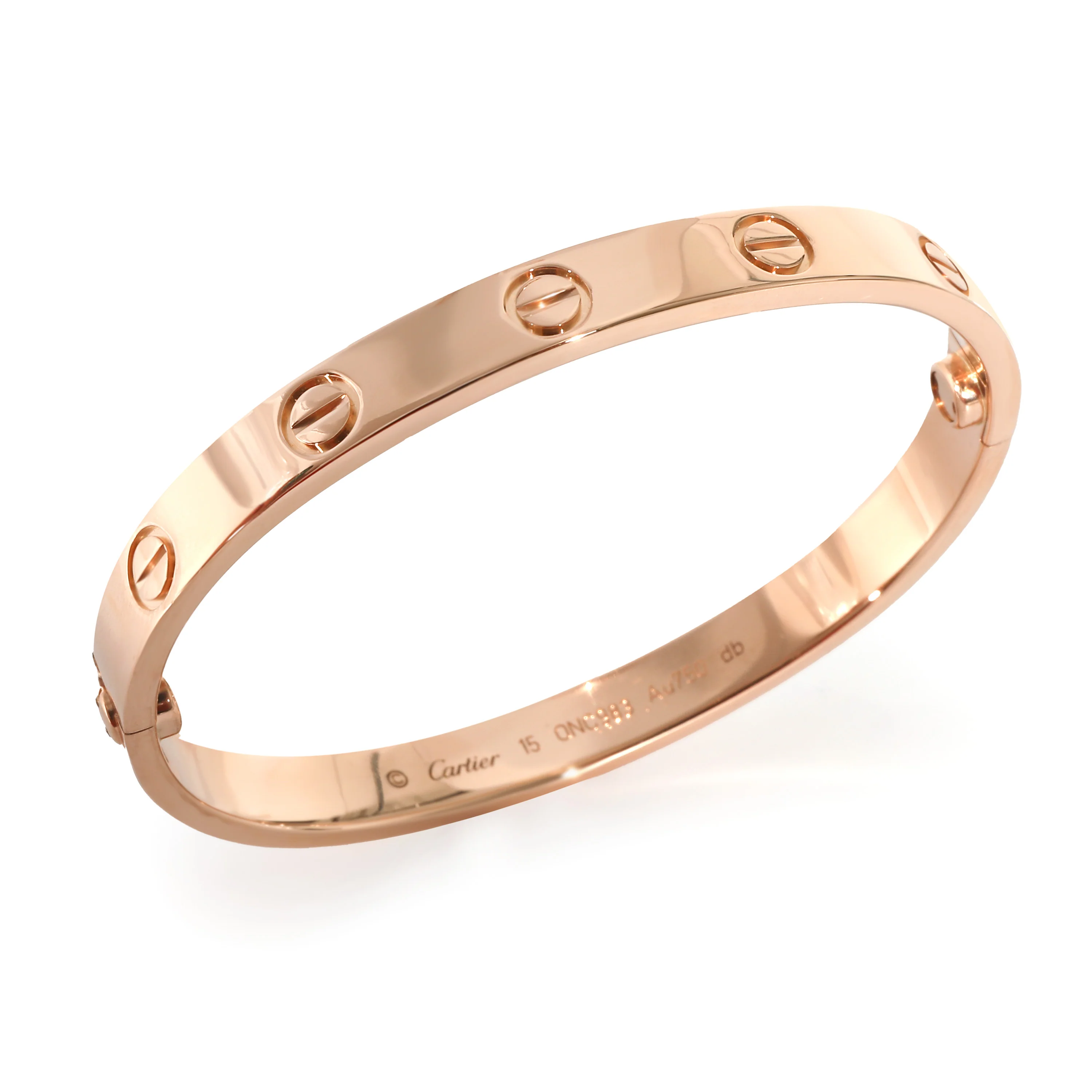 Cartier Love Bracelet in 18K Rose Gold, Size 15 - Image 3