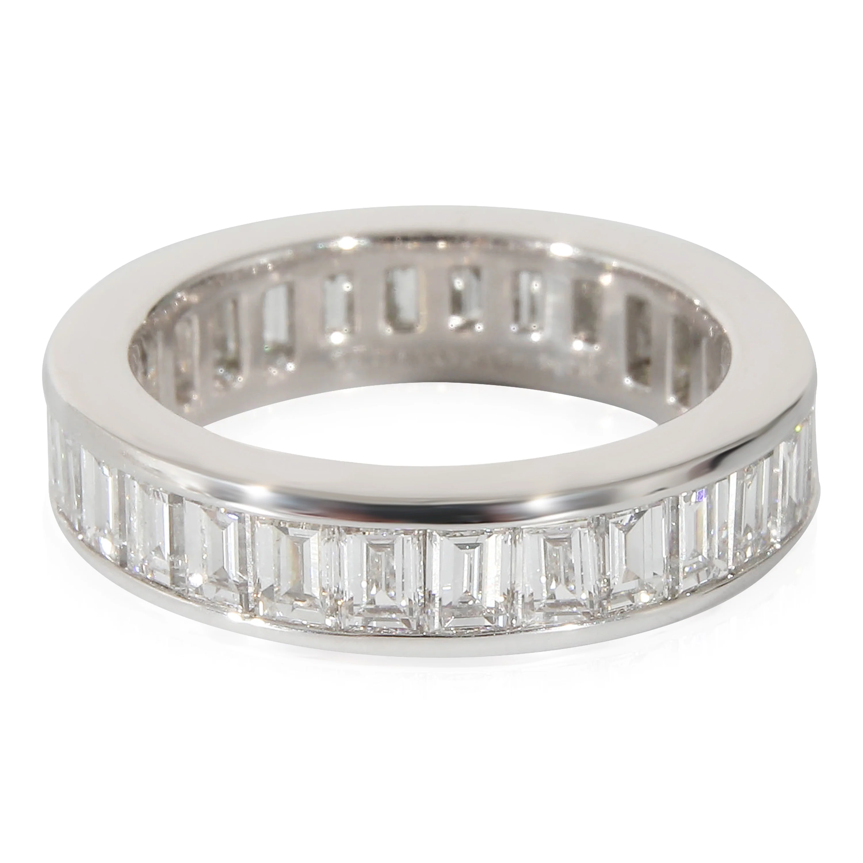 Baguette Diamond Eternity Band In Platinum 2.50 Ctw - Image 2