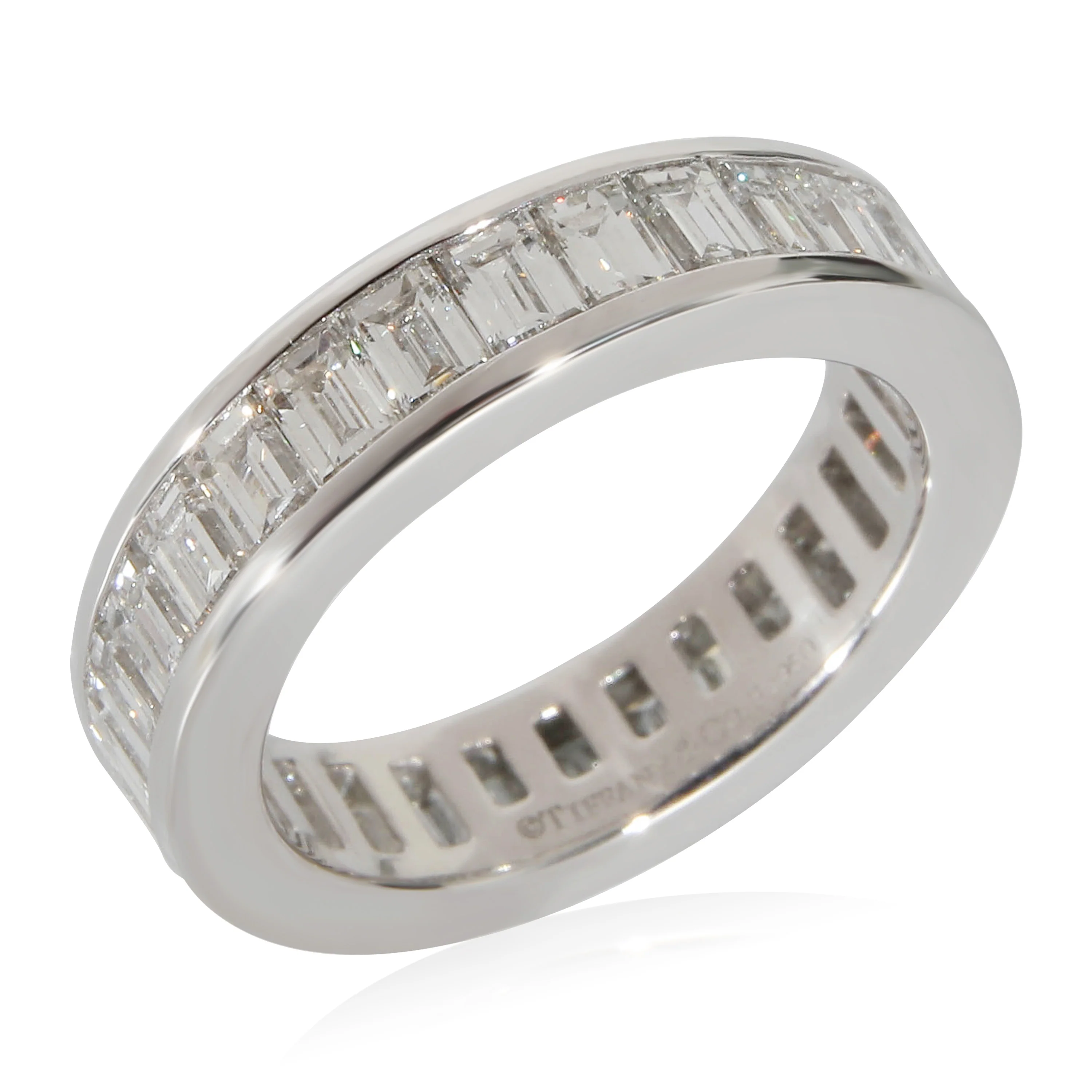 Baguette Diamond Eternity Band In Platinum 2.50 Ctw - Image 5