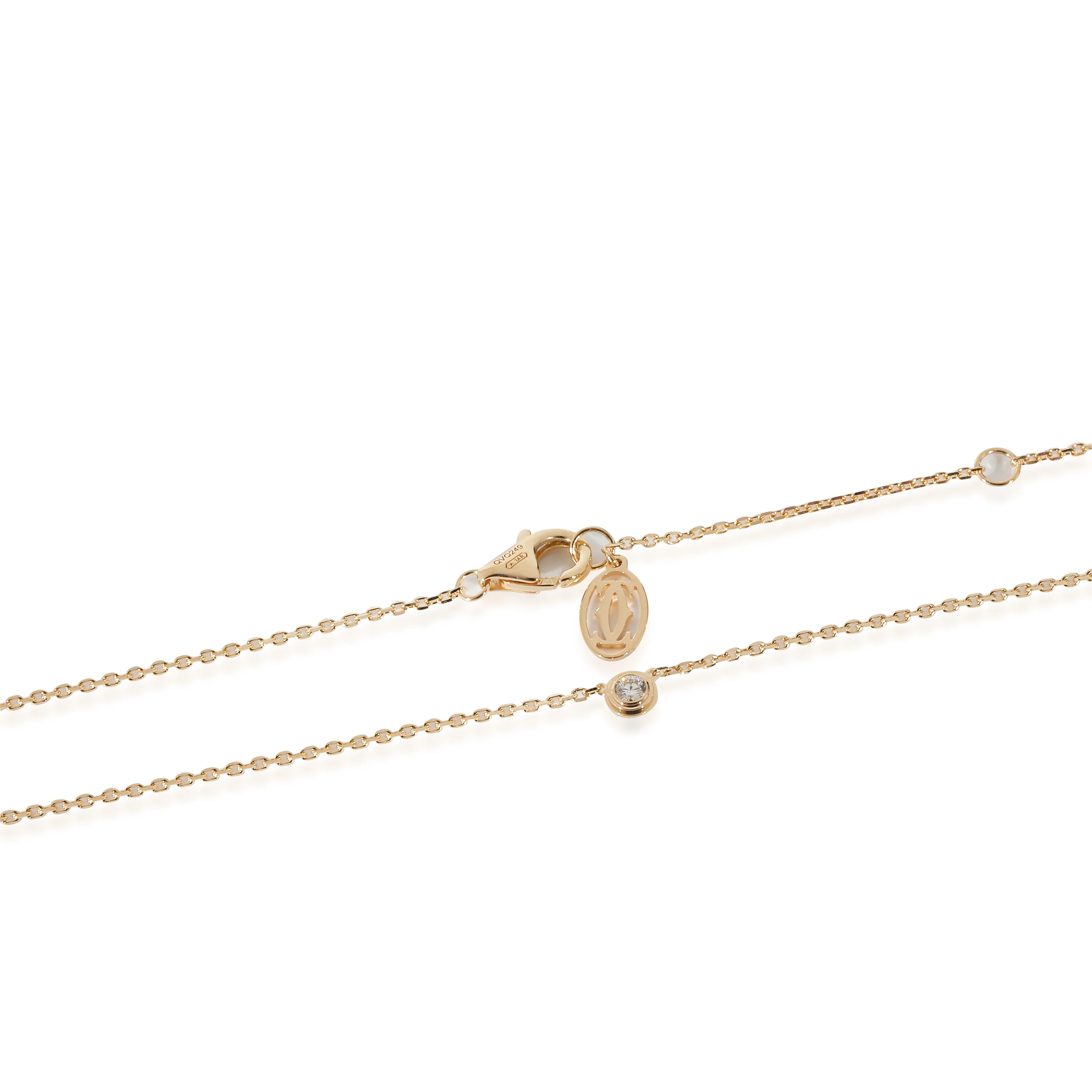 Cartier DAmour Diamond Necklace in 18k Yellow Gold 0.04 CTW XS Size - Image 4