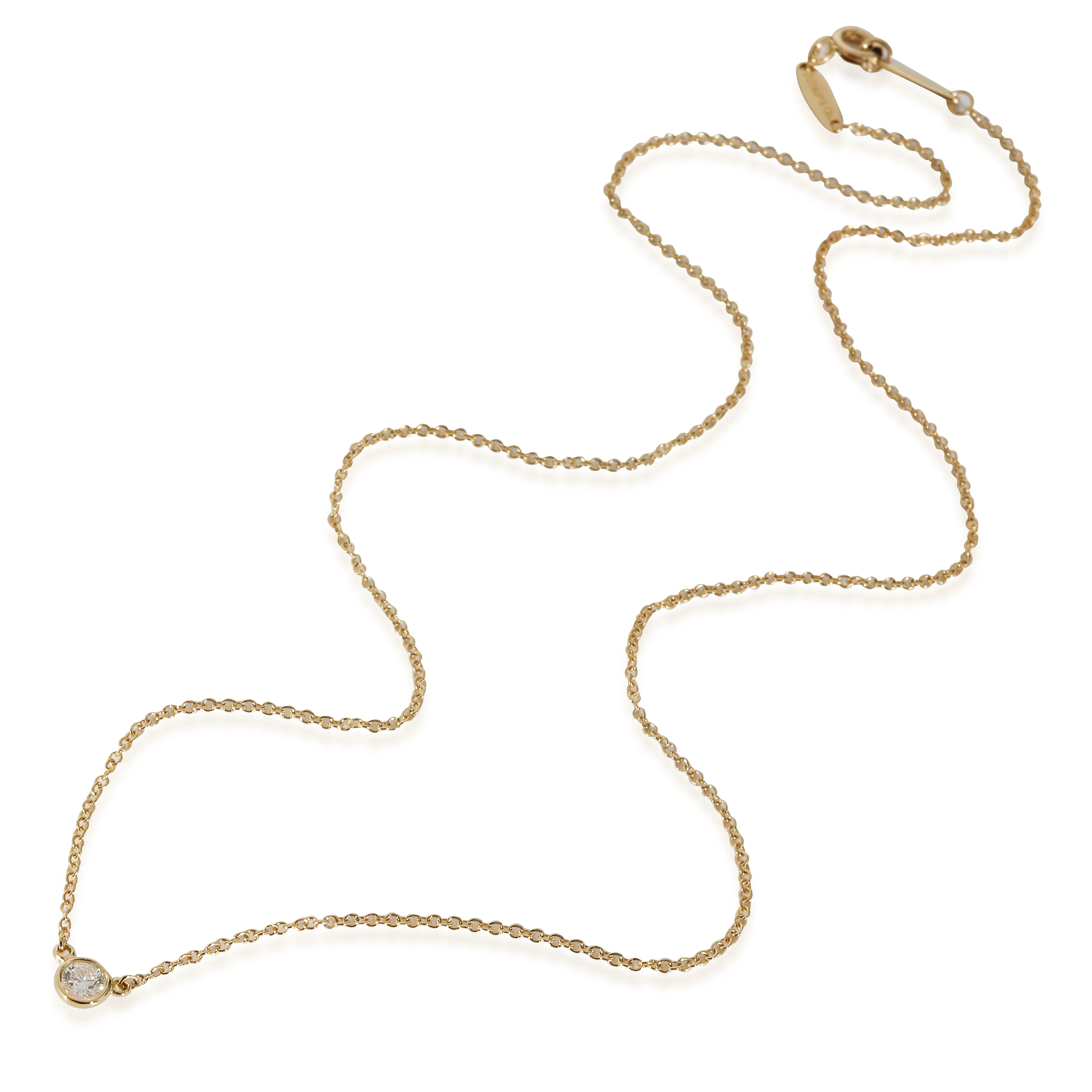 Tiffany & Co. Elsa Peretti Diamond By the Yard Necklace in 18k Gold 0.12 CTW - Image 2