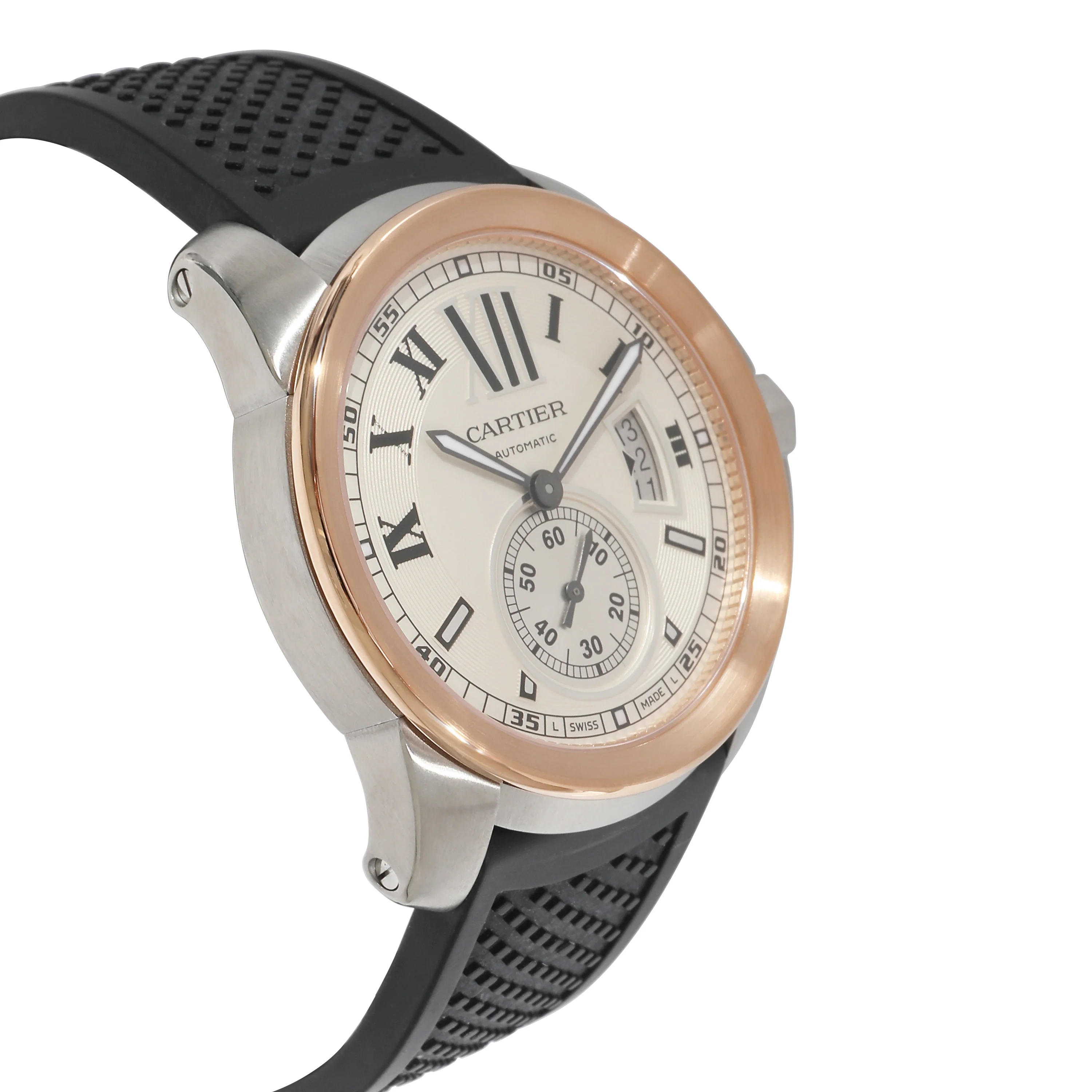 Cartier Calibre de Cartier W7100039 Mens Watch in 18kt Stainless Steel/Rose Gol - Image 2