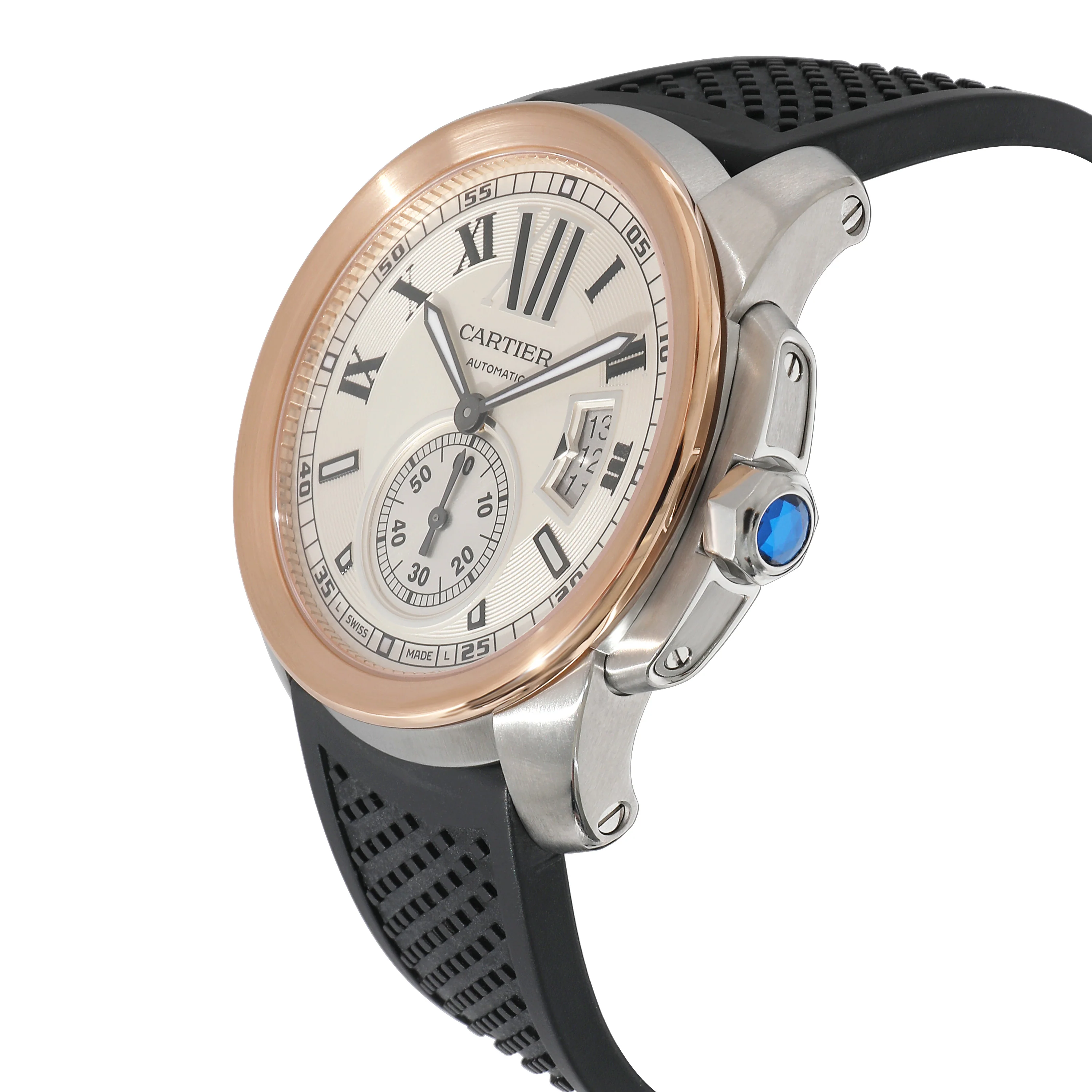 Cartier Calibre de Cartier W7100039 Mens Watch in 18kt Stainless Steel/Rose Gol - Image 3