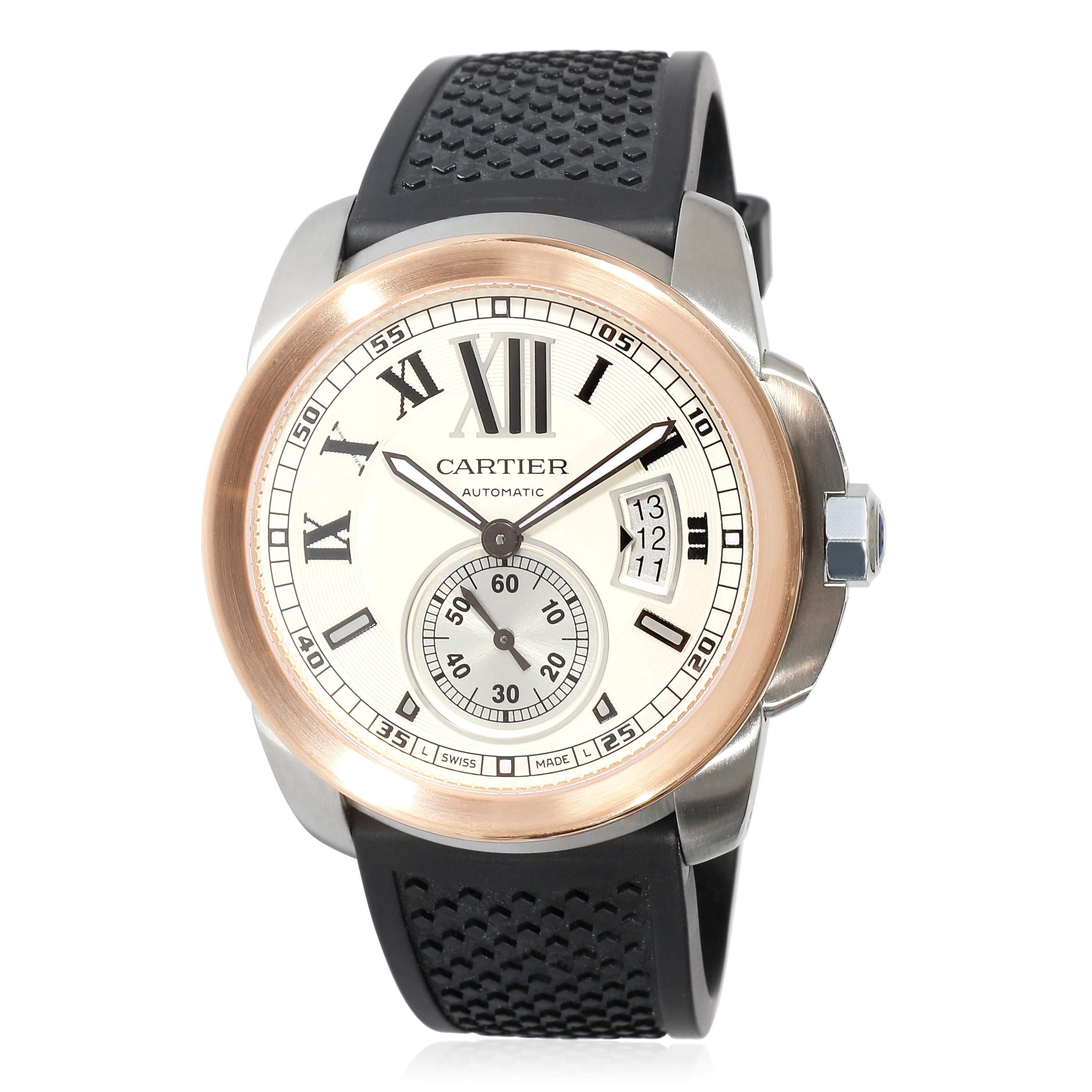 Cartier Calibre de Cartier W7100039 Mens Watch in 18kt Stainless Steel/Rose Gol - Image 5