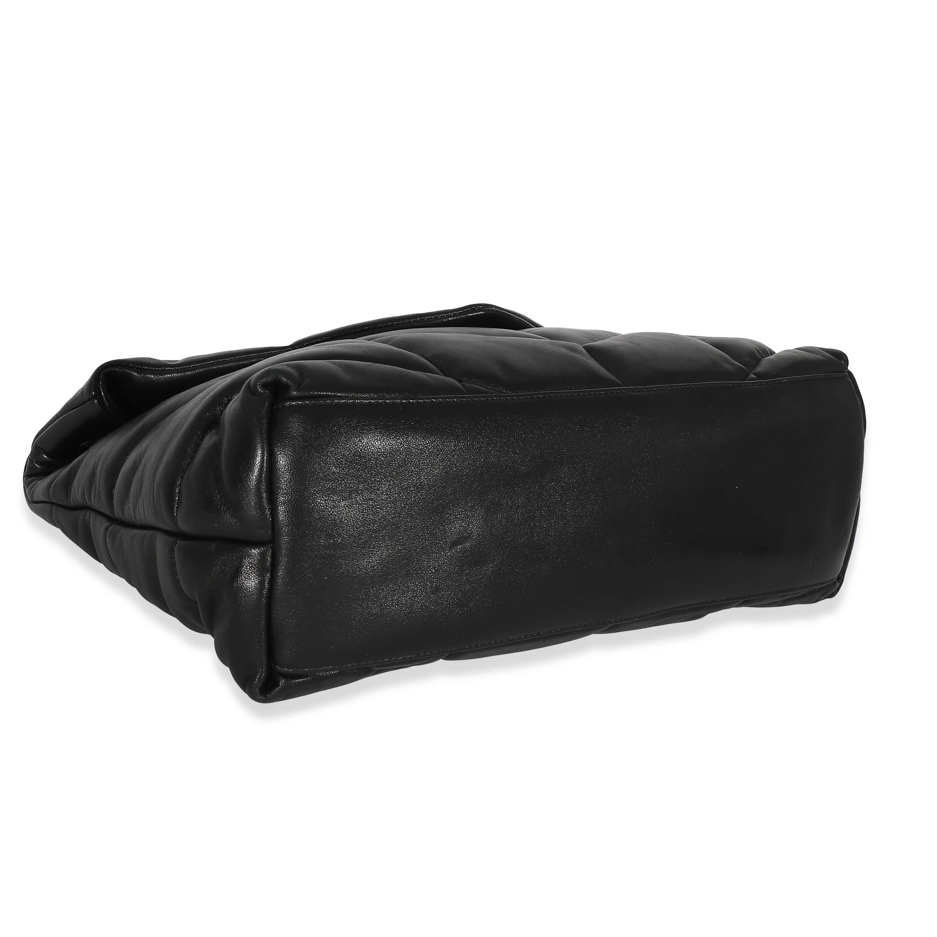 Saint Laurent Black Quilted Leather Medium Loulou Puffer Bag - Image 5