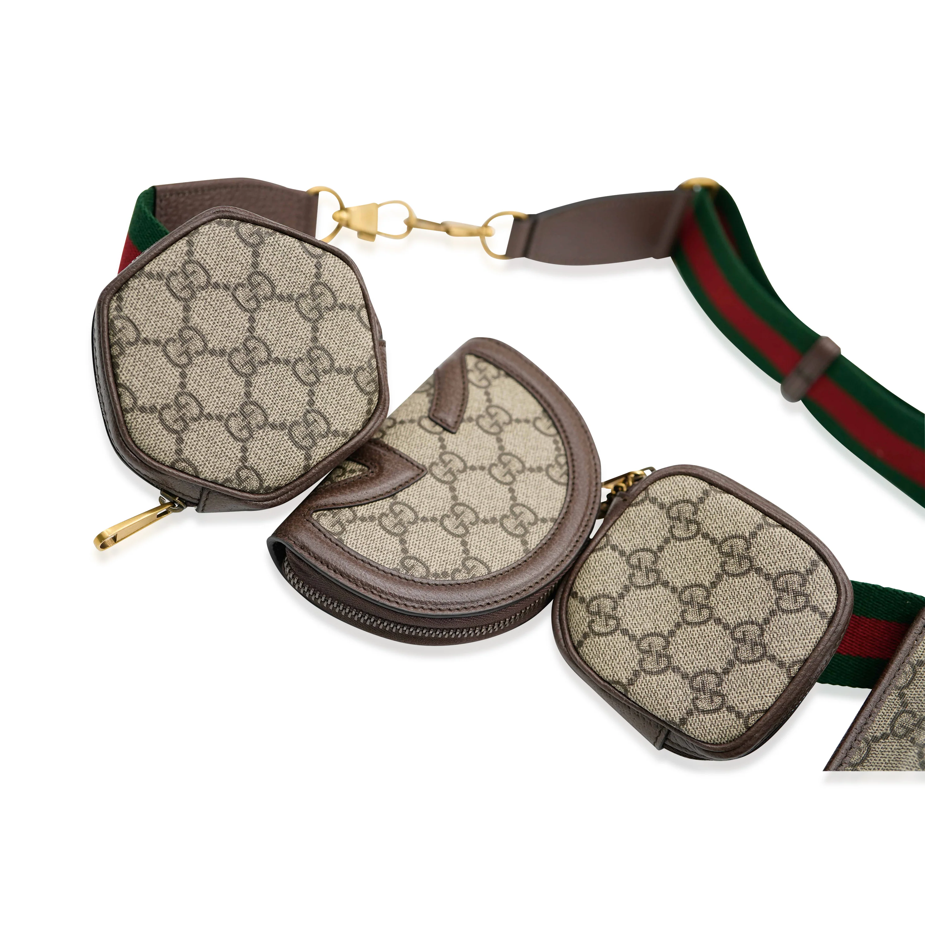 Gucci Beige GG Supreme Web Utility Belt Mini Bags - Image 2