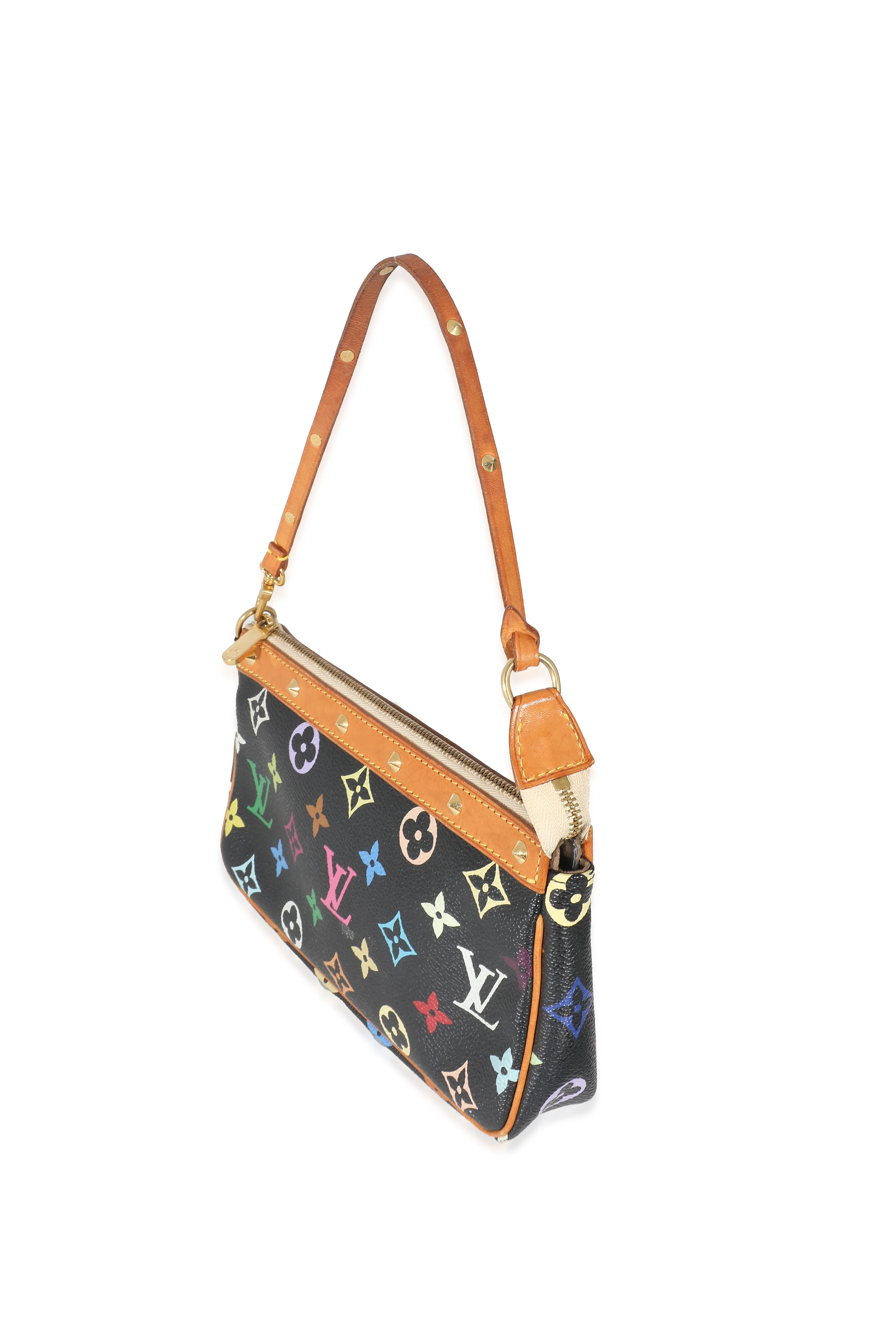 x Takashi Murakami Black Multicolor Canvas Pochette Accessories - Image 2