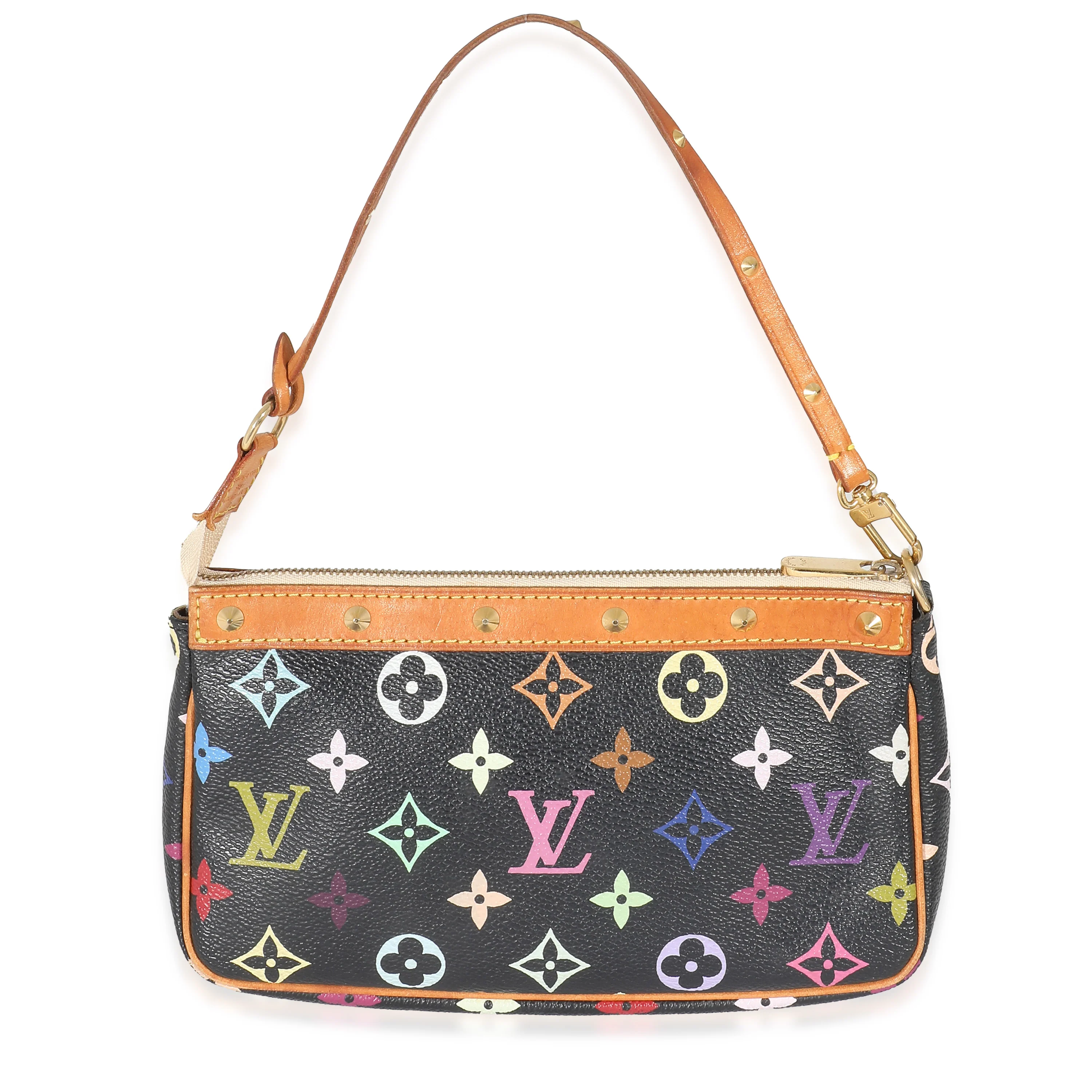 x Takashi Murakami Black Multicolor Canvas Pochette Accessories - Image 4