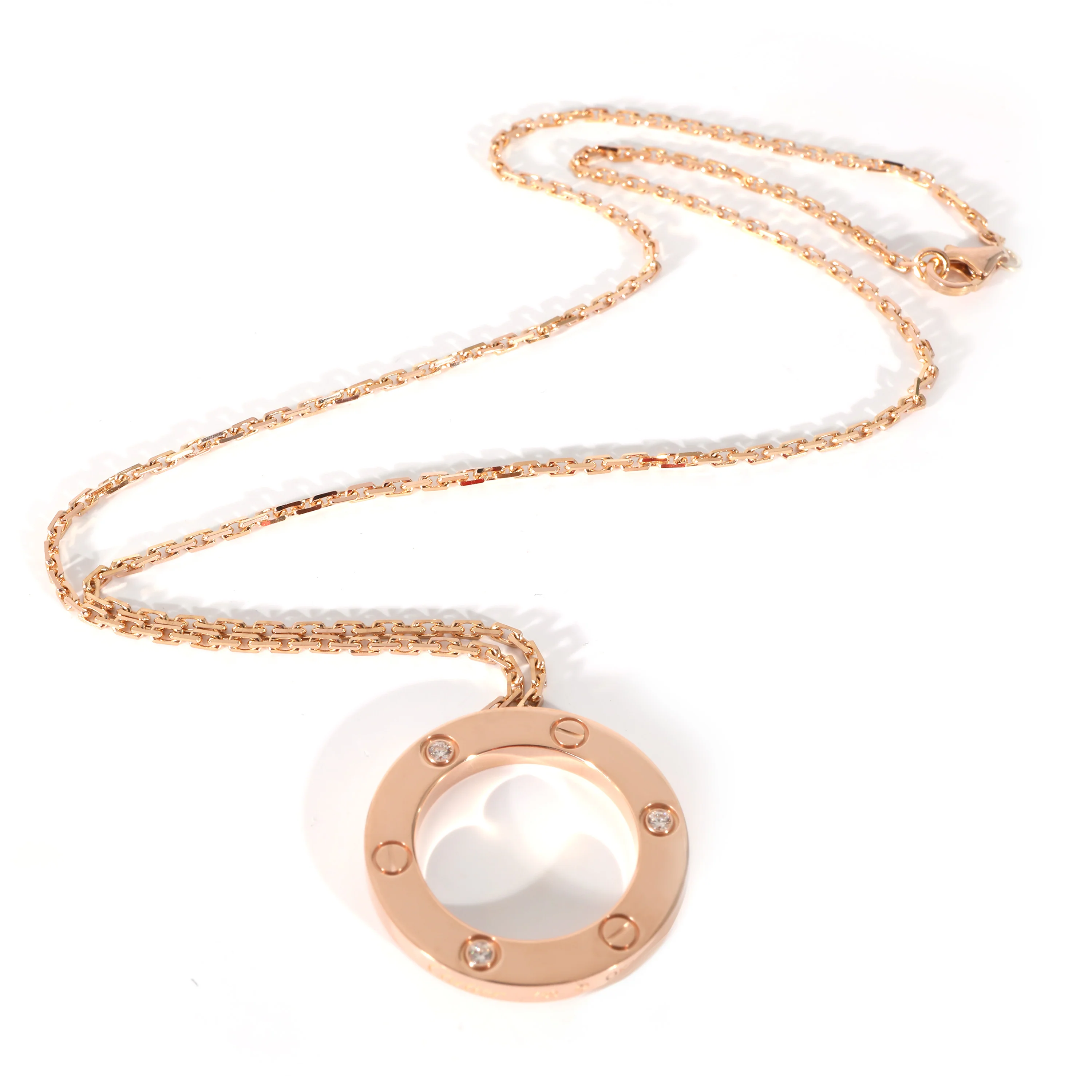 Cartier Love Diamond Necklace in 18k Rose Gold - Image 2