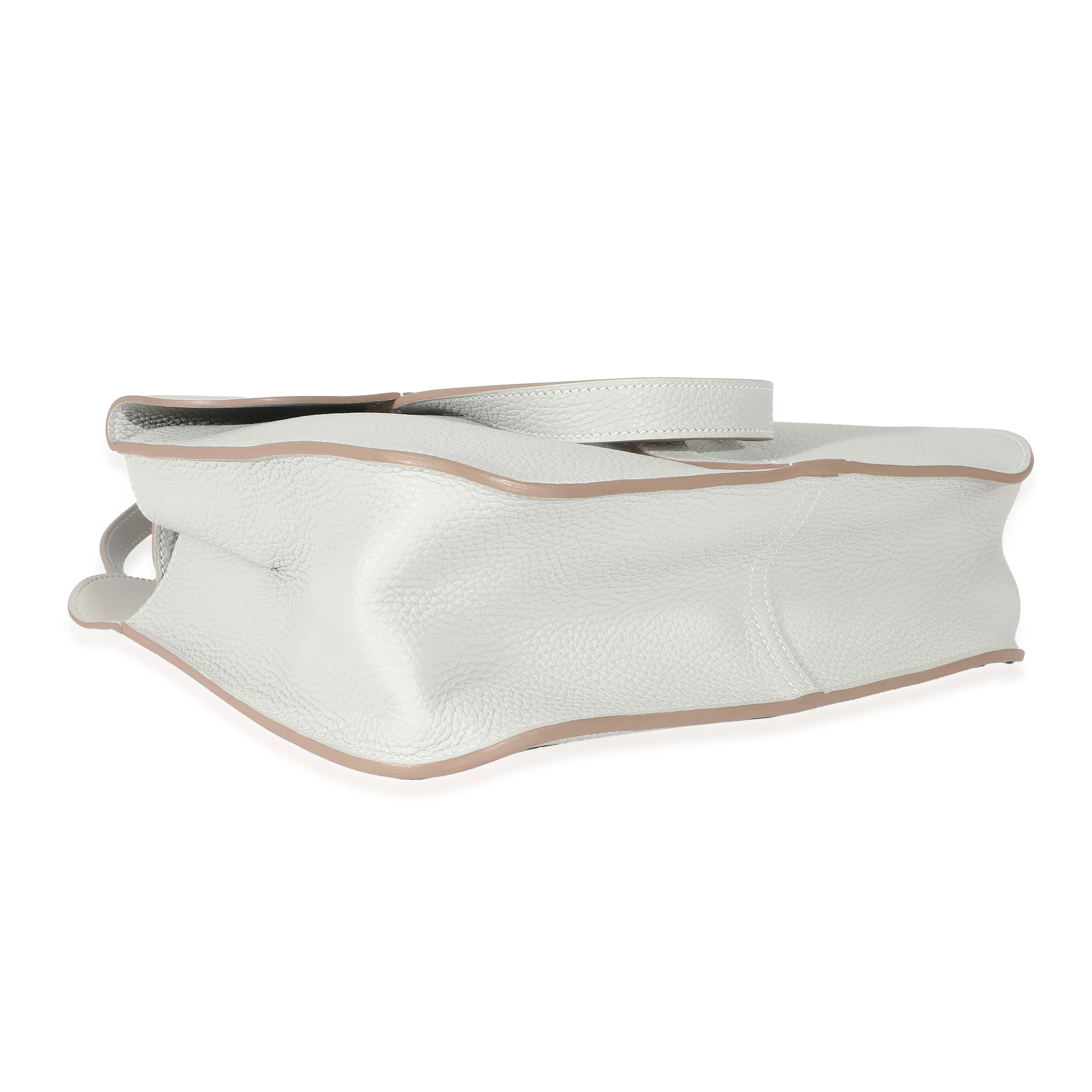 Hermès Taurillon Clemence Gris Perle Halzan 31 PHW - Image 5