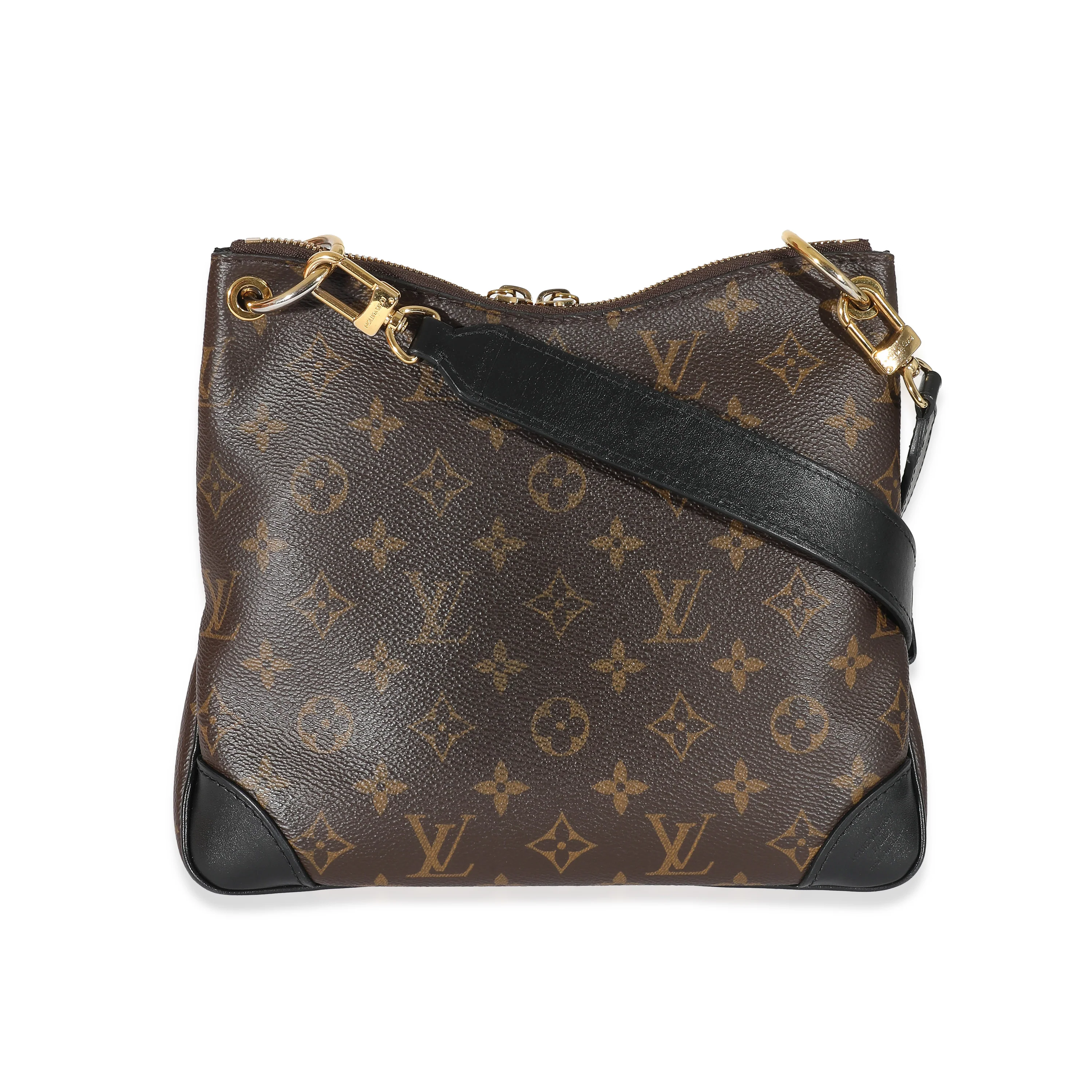 Louis Vuitton Black Leather Monogram Canvas Odeon PM - Image 3